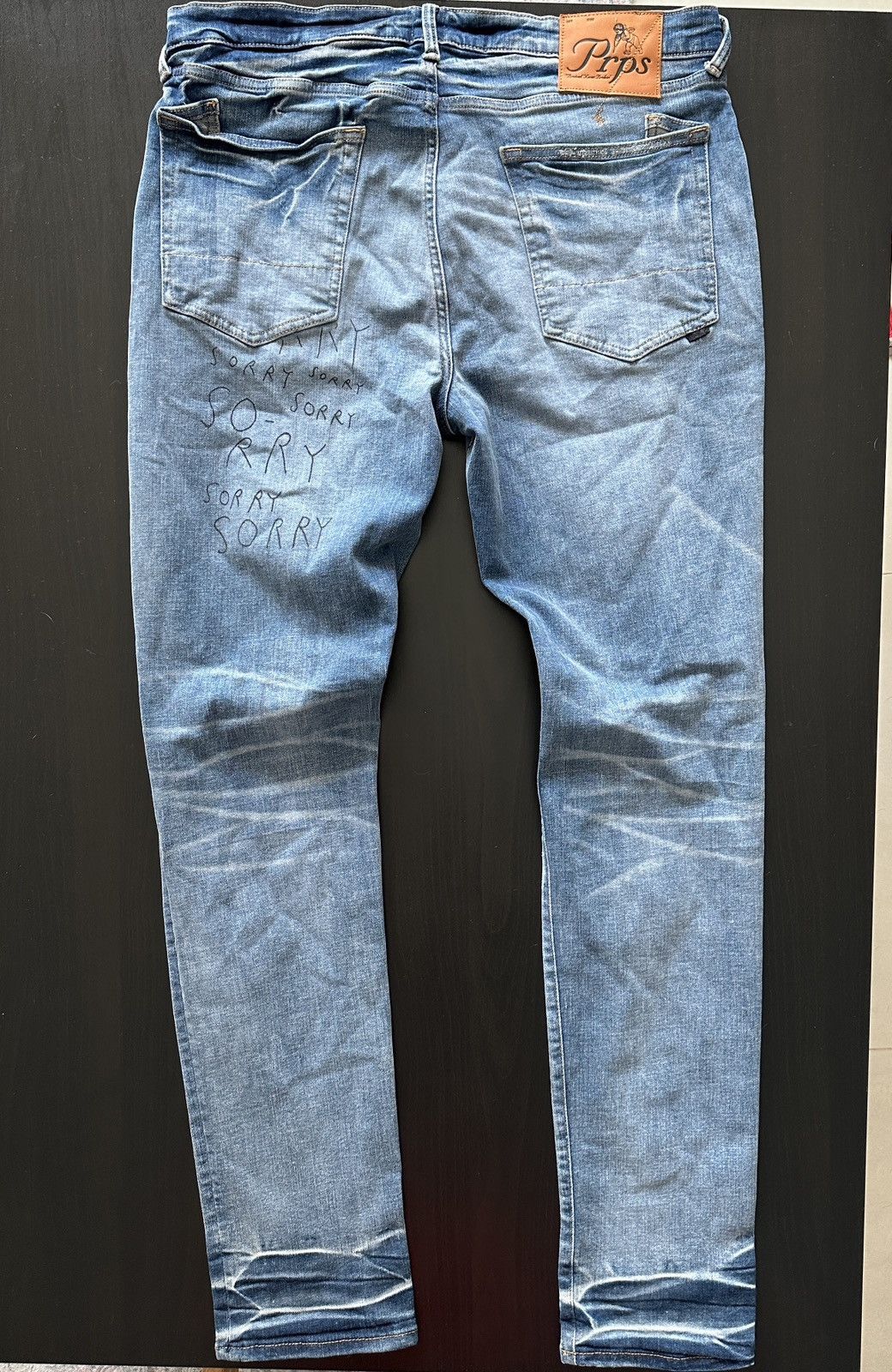 Prps PRPS “Sorry” Distressed Jeans – Size 38 Size US 38 / EU 54 - 10 Thumbnail