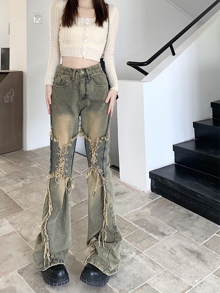 Vintage Bell Bottom Goth Jeans