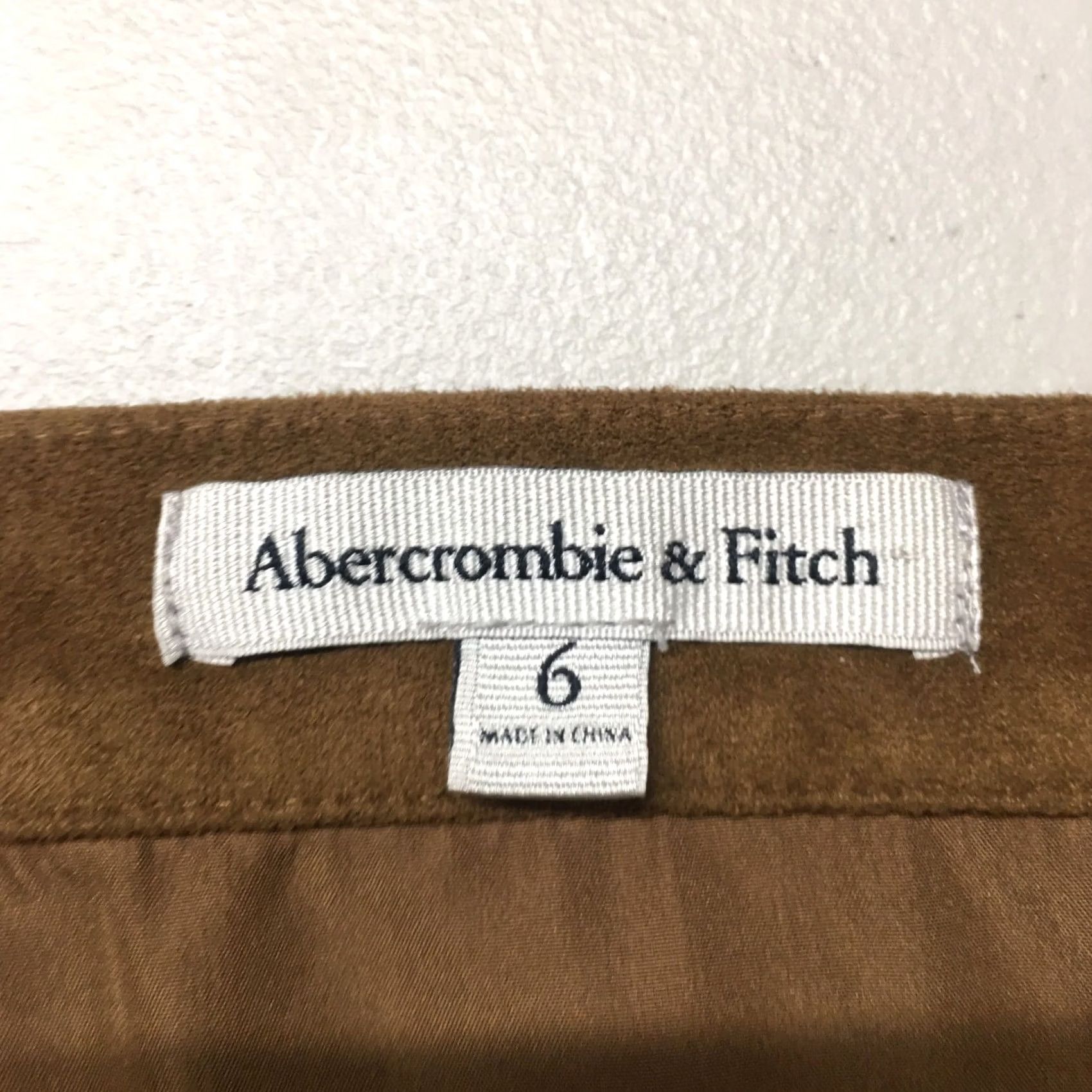 Abercrombie & Fitch Abercrombie & Fitch Brown A-Line Mini Skirt Womens 6 Casual Side Zipper Size 28" / US 6 / IT 42 - 7 Thumbnail