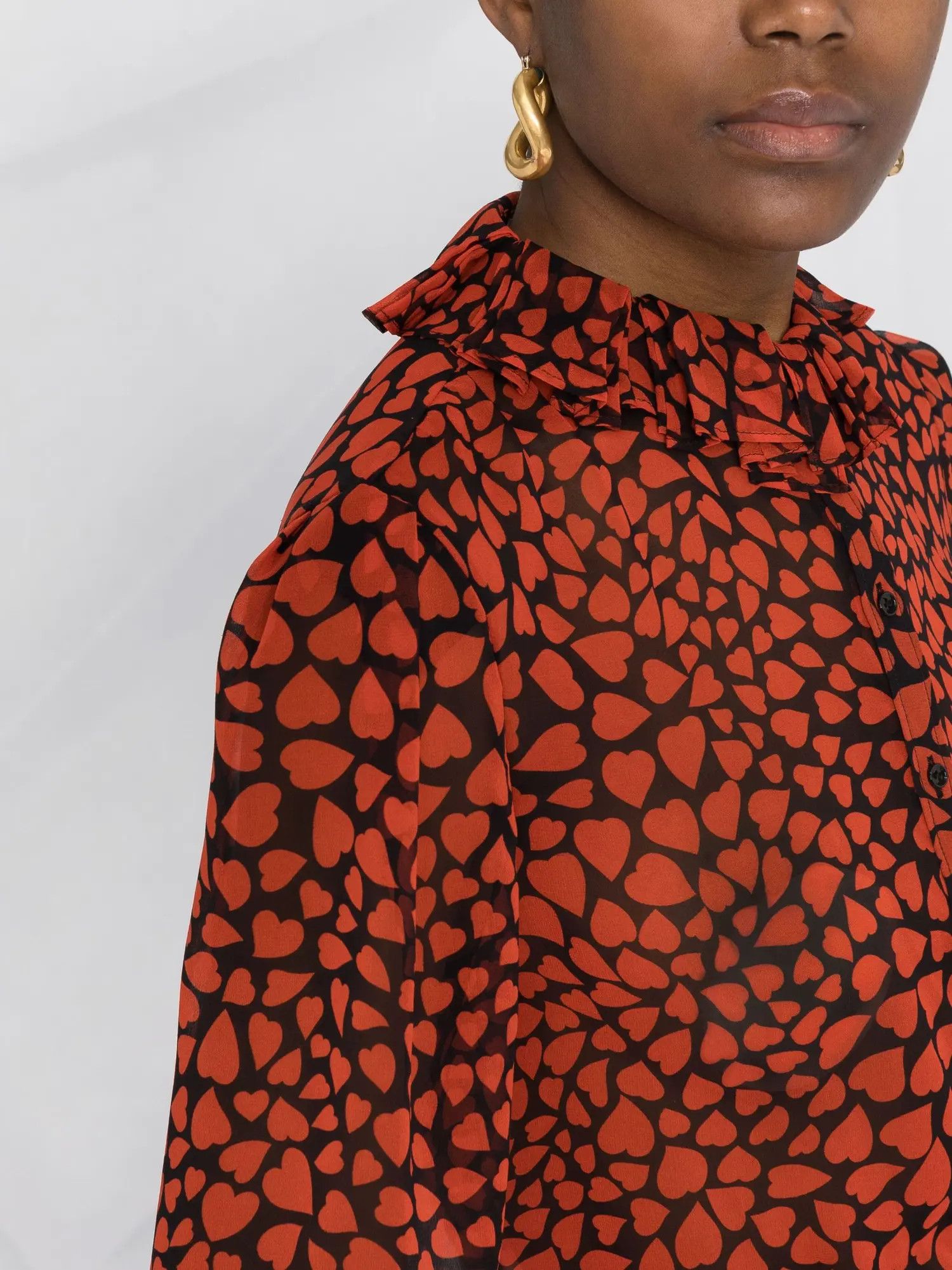 Saint Laurent Paris o1s1wg110924 Patterned Shirts & Blouses in Multicolor Size M / US 6-8 / IT 42-44 - 5 Thumbnail