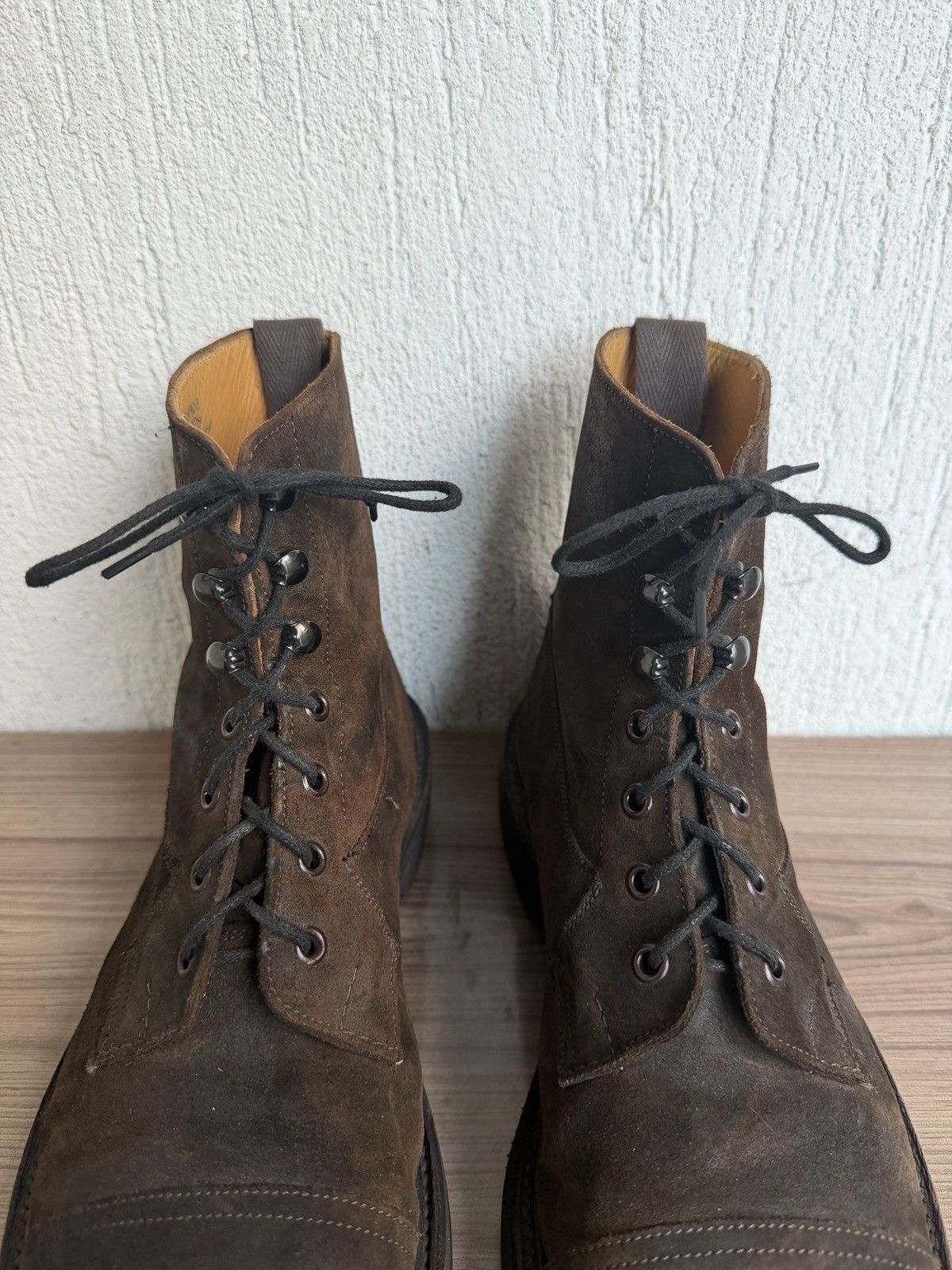 Evan Kinori × Tricker's Grassmere oiled waxed suede boots Size US 10.5 / EU 43-44 - 8 Thumbnail