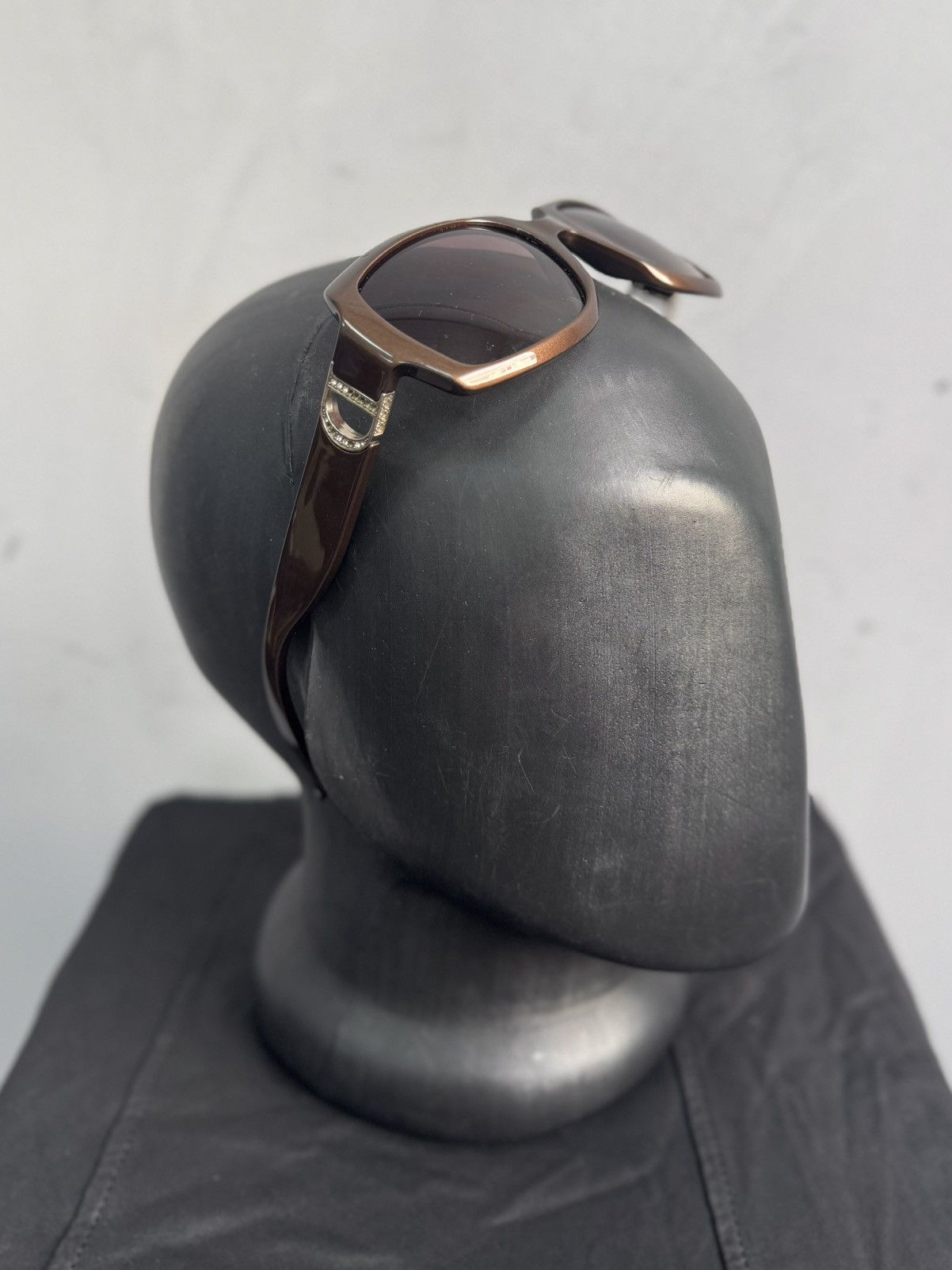 Dior Dior evening2 brown oversized sunglasses strass logo sides Size ONE SIZE - 6 Thumbnail