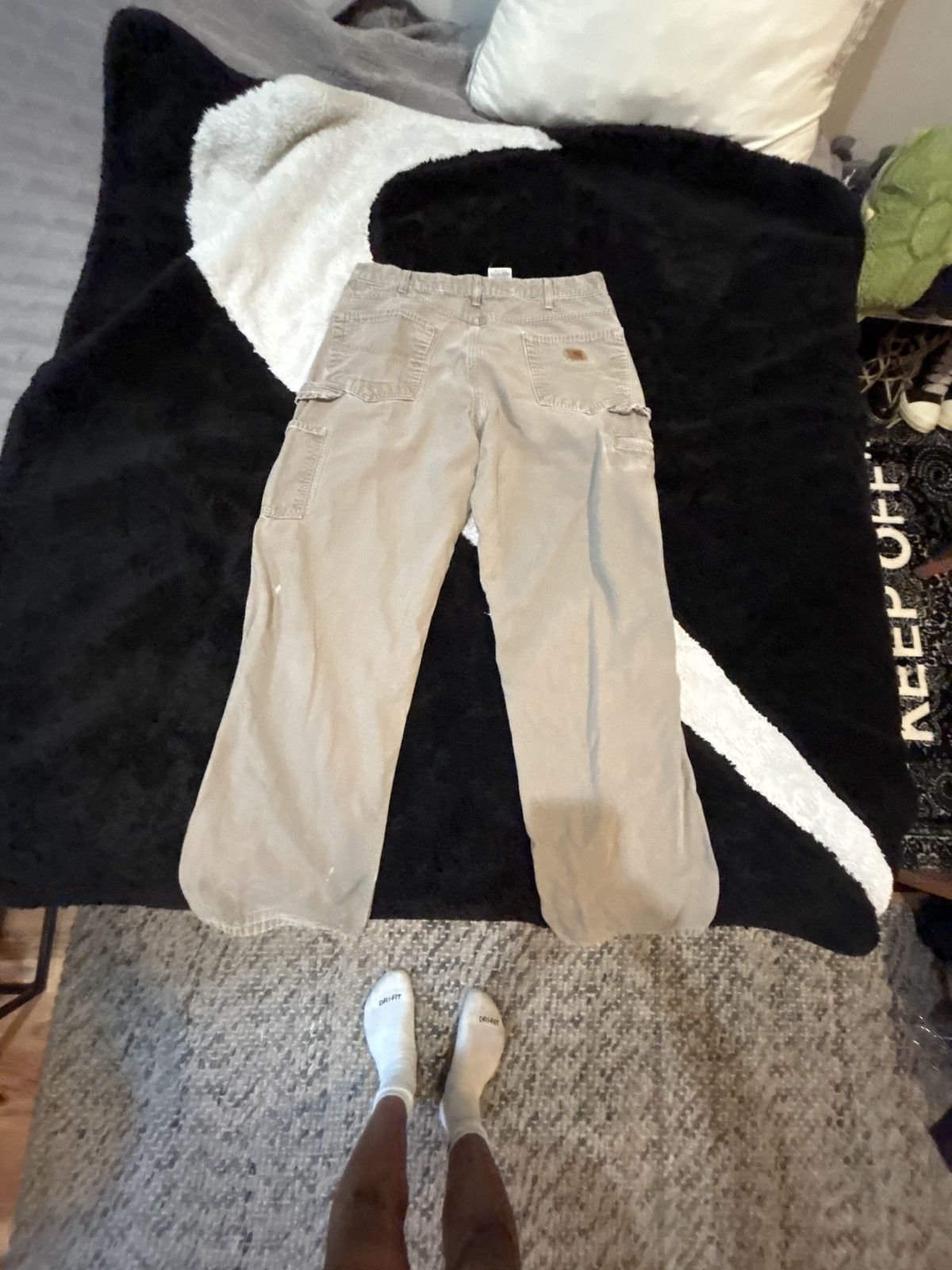 Carhartt × Vintage Carhartt grey carpenter pants Size US 35 - 1 Thumbnail