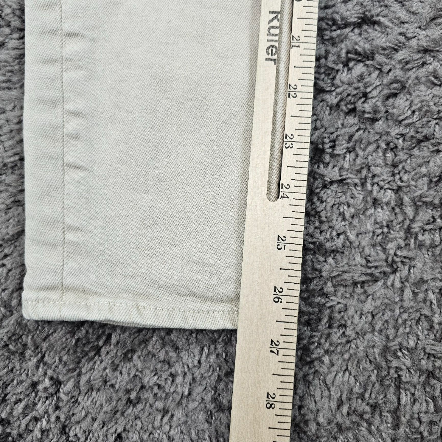 MOUSSY Vintage Moussy Women's Jeans Tapered Mid Rise Stretch 26 Beige Japan Denim 27x27 Size 26" / US 2 / IT 38 - 6 Thumbnail
