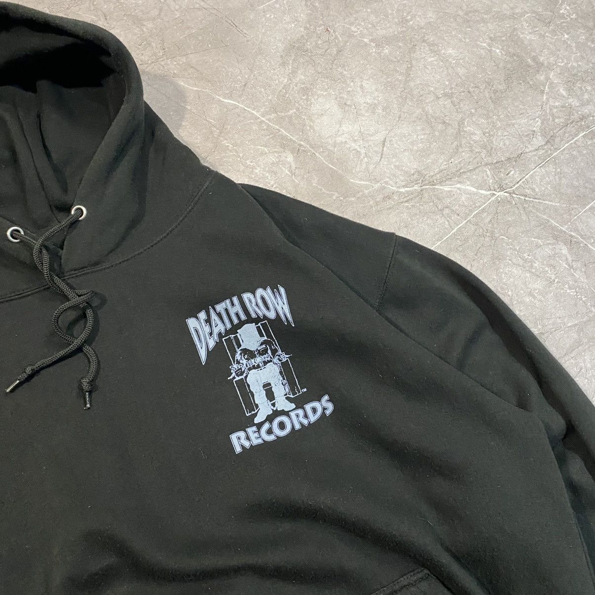 Band Tees VINTAGE DEATH ROW RECORDS BIG LOGO HOODIE 00s Size US XL / EU 56 / 4 - 7 Thumbnail