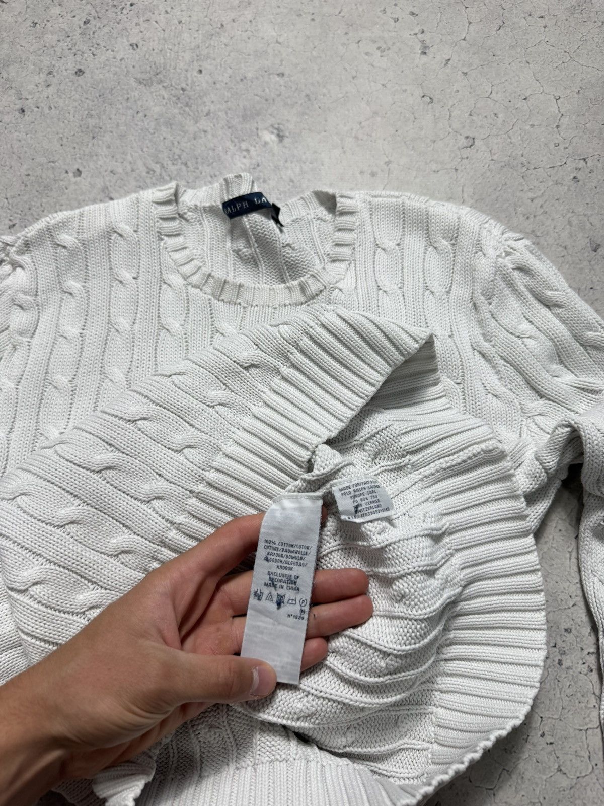 Polo Ralph Lauren Polo Ralph Lauren Women’s White Knitted Sweater Luxury Size L / US 10 / IT 46 - 6 Thumbnail