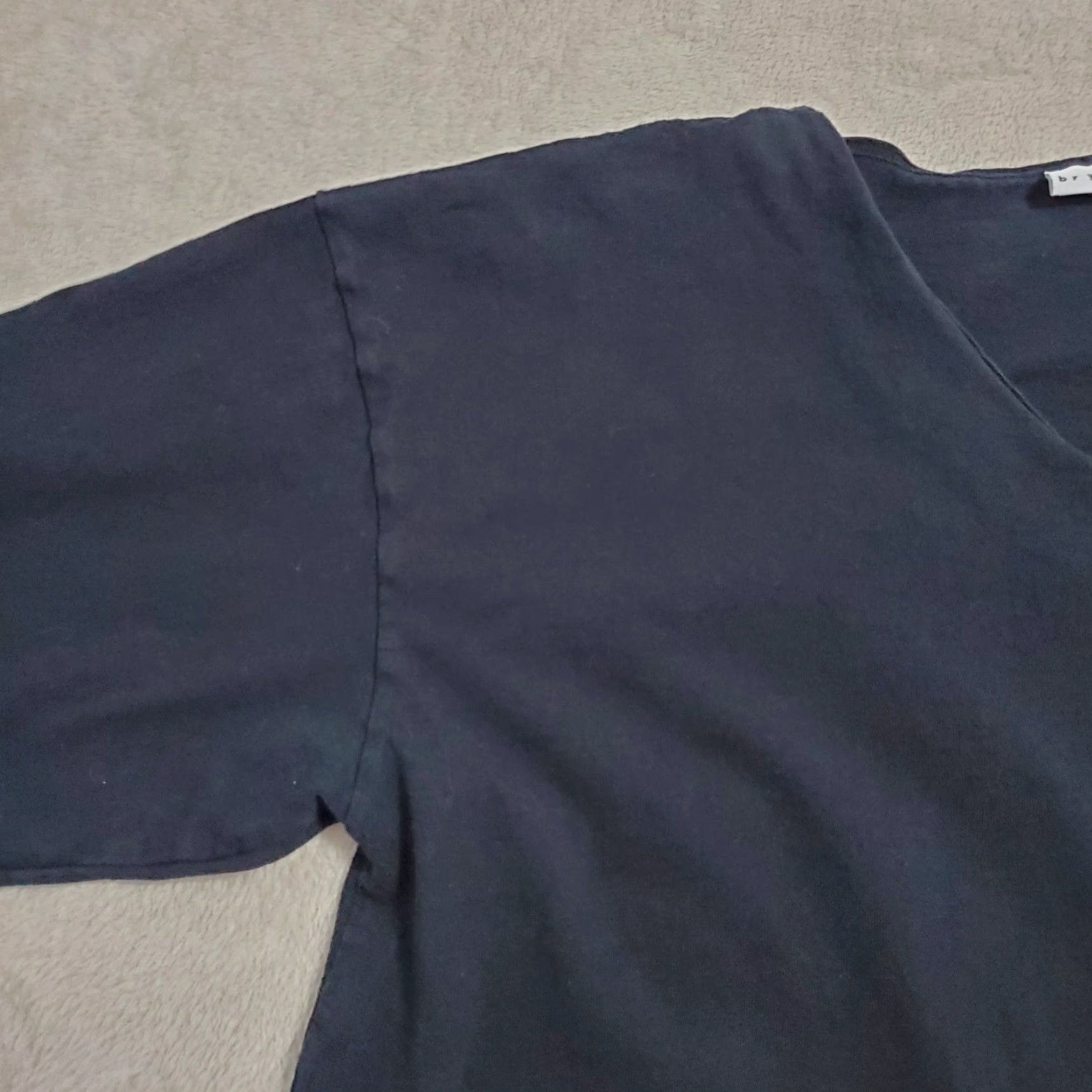 Vintage Bryn Walker Tunic Top Women XXL Black V Neck Cotton Pouch Pocket Half Sleeve Bohemian Minimalist Lagenlook Pullover Casual Shirt" Size XXL / US 16-18 / IT 52-54 - 6 Thumbnail