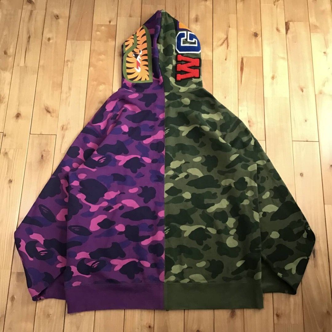 Bape 🔥2XL🔥 BAPE Shark full zip hoodie Purple camo x Green camo Size US XXL / EU 58 / 5 - 2 Thumbnail
