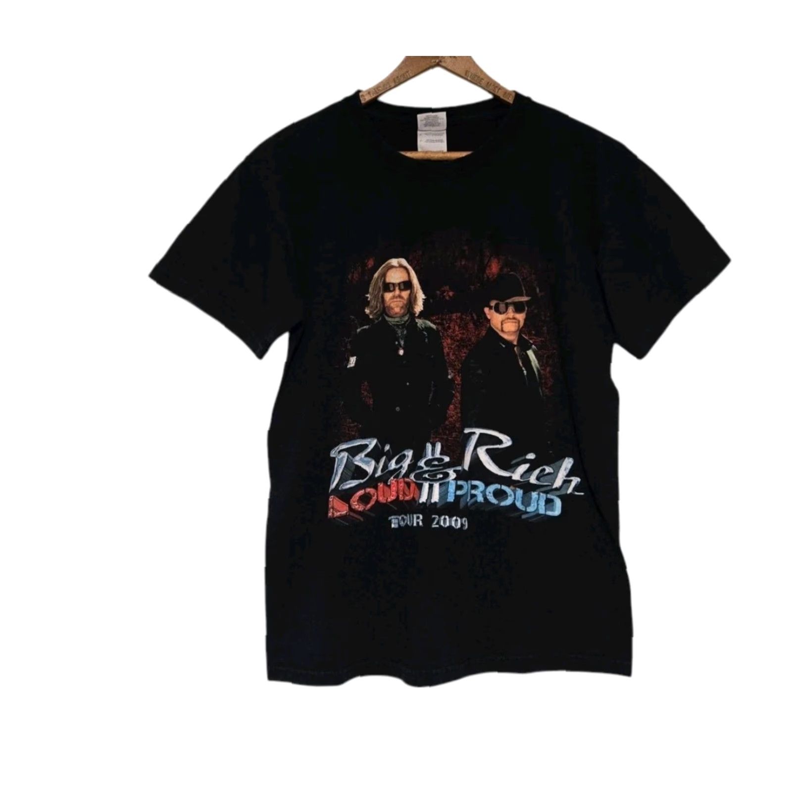 Vintage Big & Rich 2009 Tour T Shirt Loud & Proud Tee Size Small Black Shirt Mens S Black 2009 Tour Tee Size US S / EU 44-46 / 1 - 3 Thumbnail