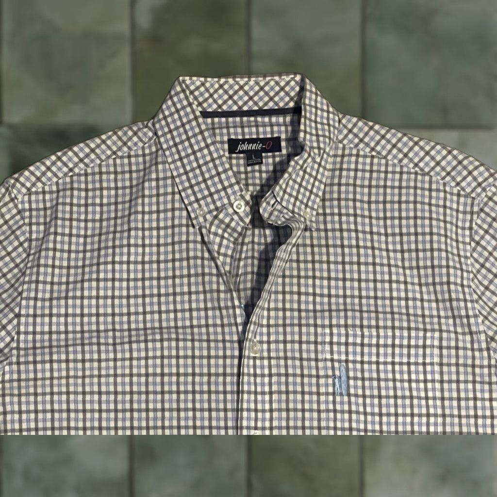 johnnie-O johnnie-O Shirt Mens Large Button-Down Plaid Long Sleeve Casual Cotton Size US L / EU 52-54 / 3 - 1 Thumbnail
