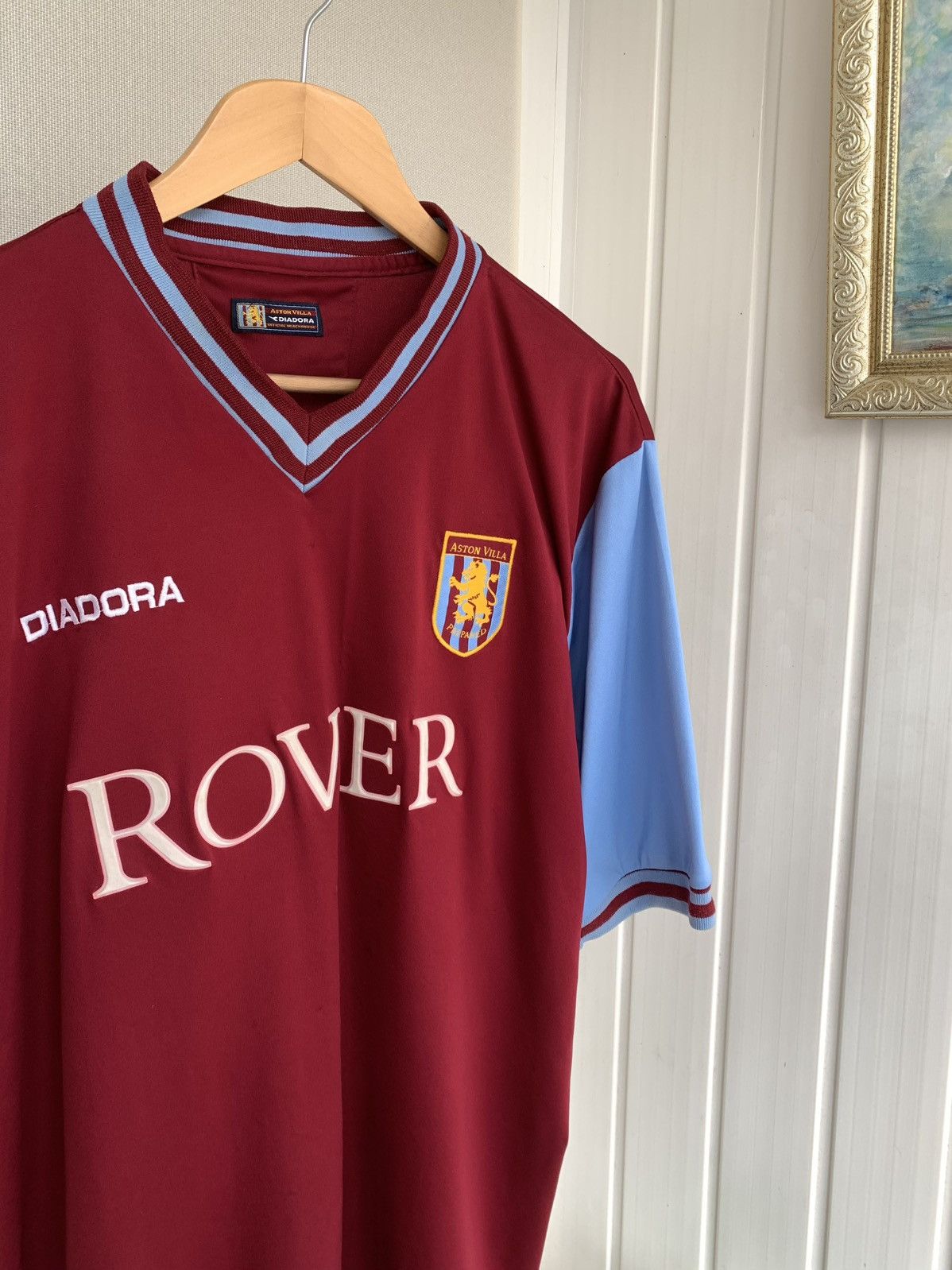 Diadora Diadora ASTON VILLA FC 2002-2003 Vintage Home Shirt Size L Size US L / EU 52-54 / 3 - 2 Thumbnail