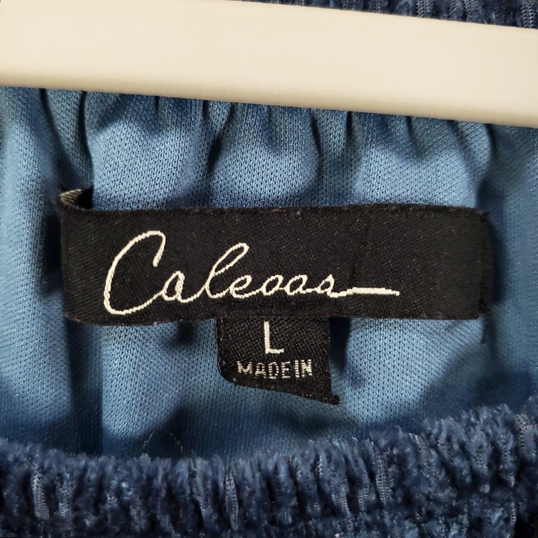 Vintage Calessa Sweater Womens Large Blue Velvet Bell Sleeve Top Boho Long Sleeve Scoop Neck Pullover Casual Party/Cocktail Size L / US 10 / IT 46 - 5 Thumbnail