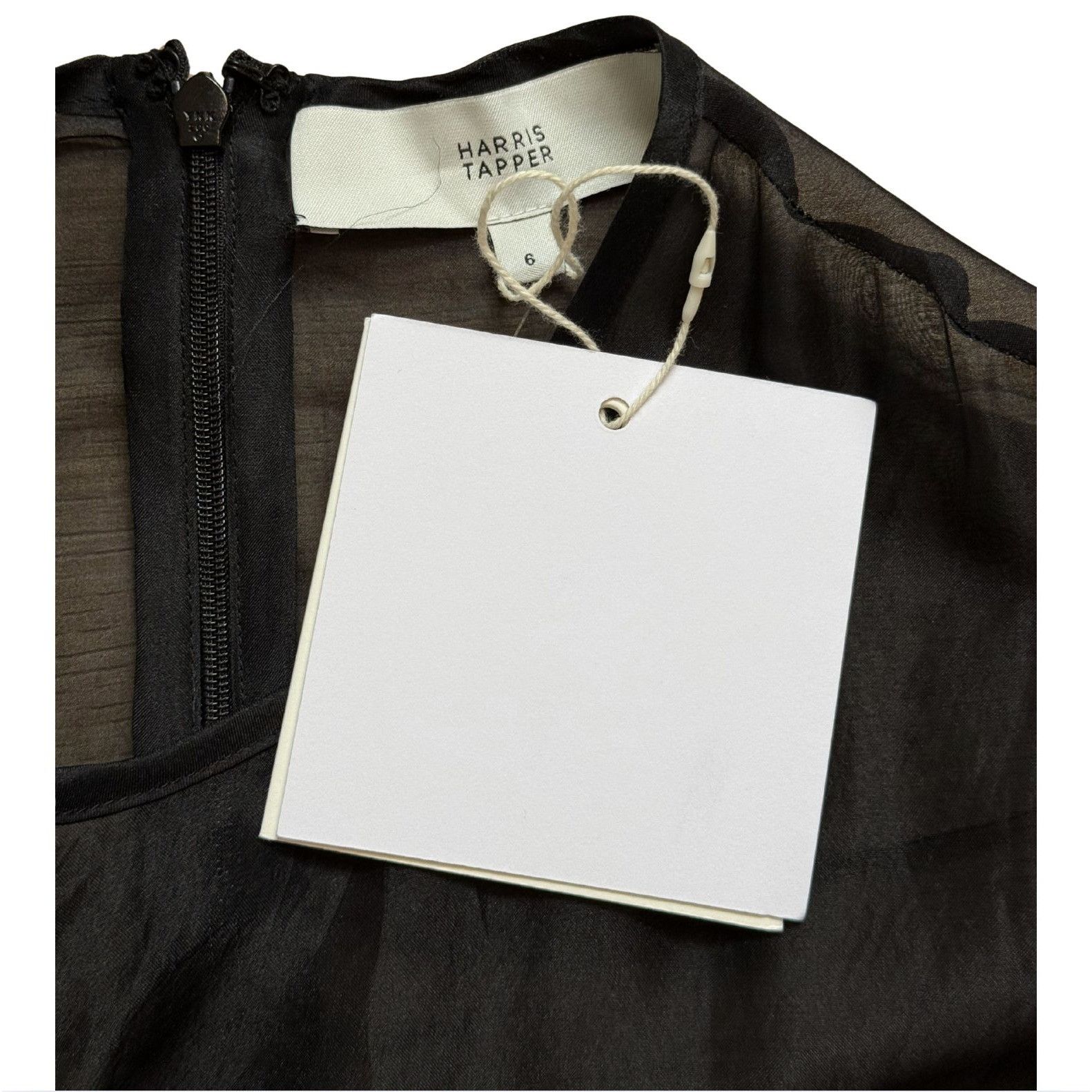 Other Harris Tapper Ophelia Tee Black Organza Beaded Top NWT $417 Size XS / US 0-2 / IT 36-38 - 4 Thumbnail