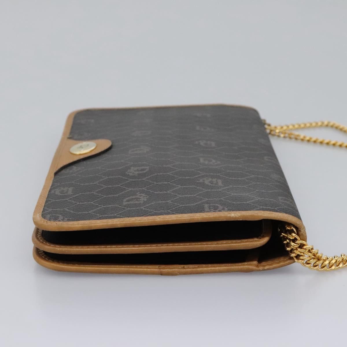 Dior DIOR Honeycomb Canvas Chain Shoulder Bag Pvc Black Gold Size ONE SIZE - 5 Thumbnail