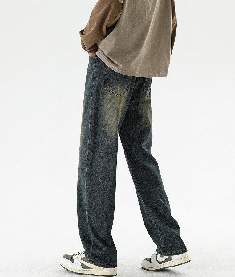 Japanese Brand × Jean Vintage washed distressed loose-fitting jeans Size US 32 / EU 48 - 6 Thumbnail