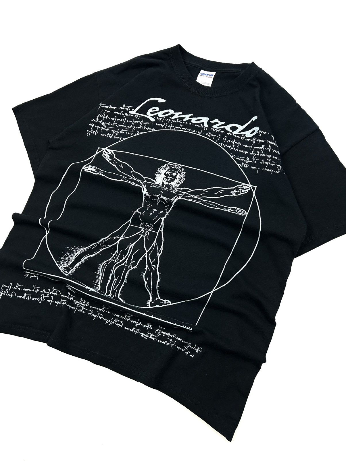Gildan Vintage The Vitruvian Man Leonardo Da Vinci Tee Graphic aAt Size US L / EU 52-54 / 3 - 3 Thumbnail