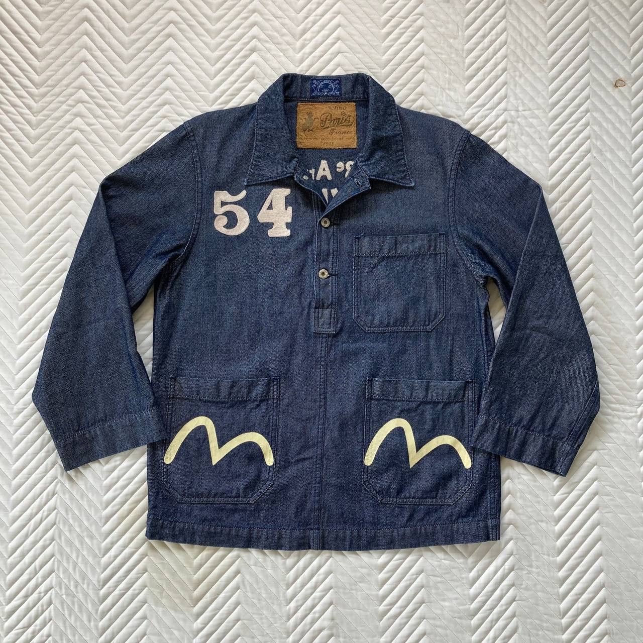 Evisu Evisu Paris Pullover Denim Chore Jacket Size US L / EU 52-54 / 3 - 1 Thumbnail
