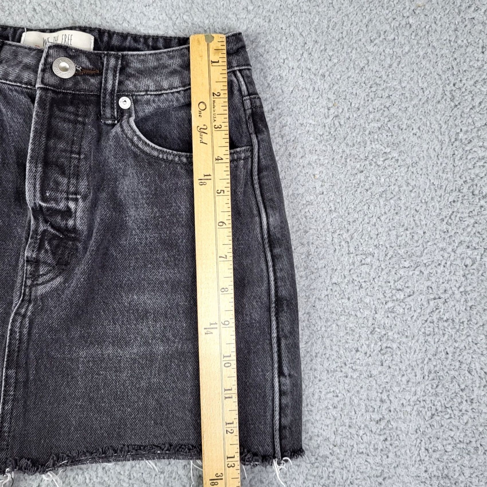 Free People Free People Skirt Womens 24 Gray the denim mini cotton Size Size 42" / US 20 - 7 Thumbnail