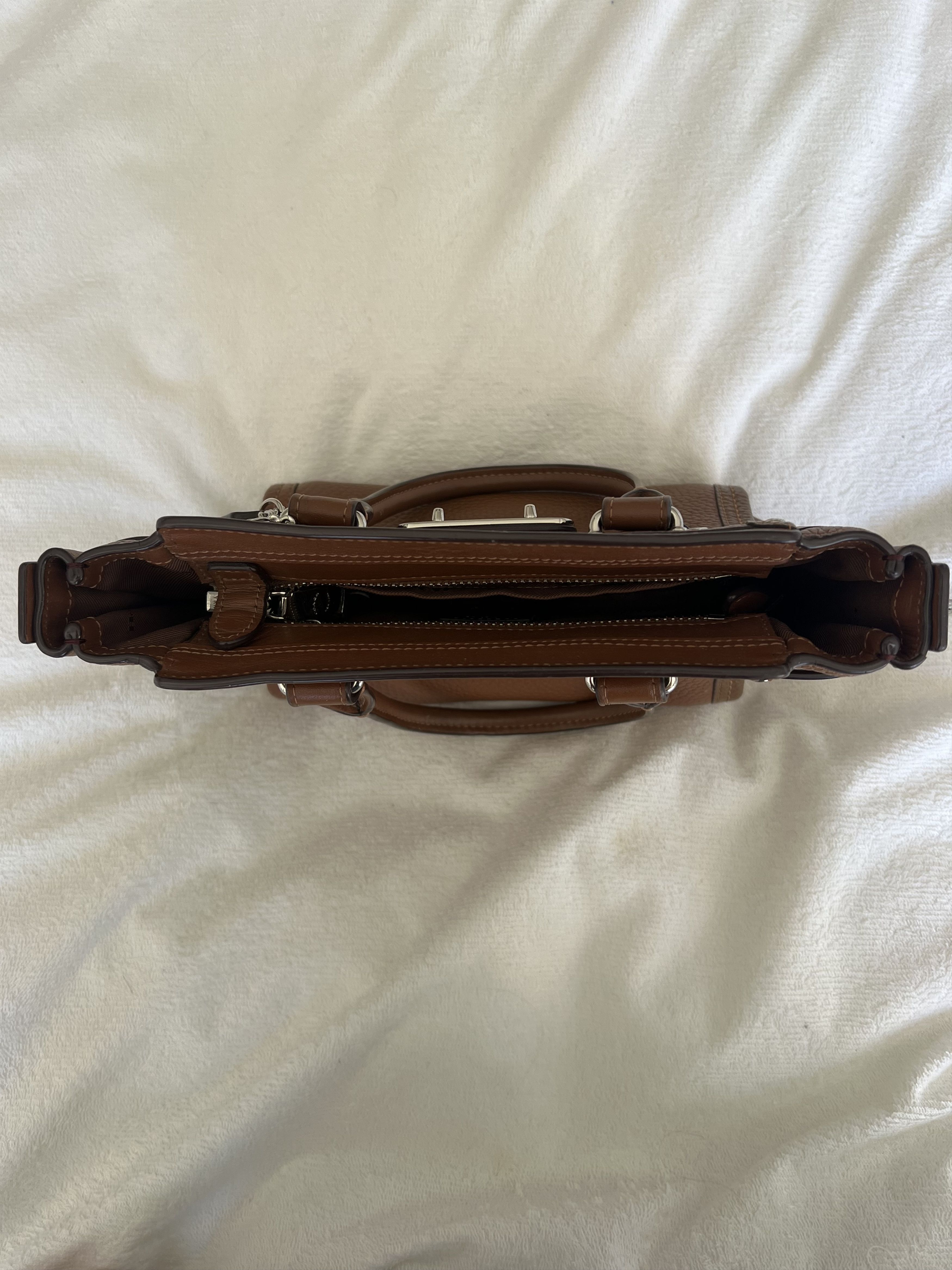 Coach Brown Leather Top Handle Coach Purse Size ONE SIZE - 3 Thumbnail