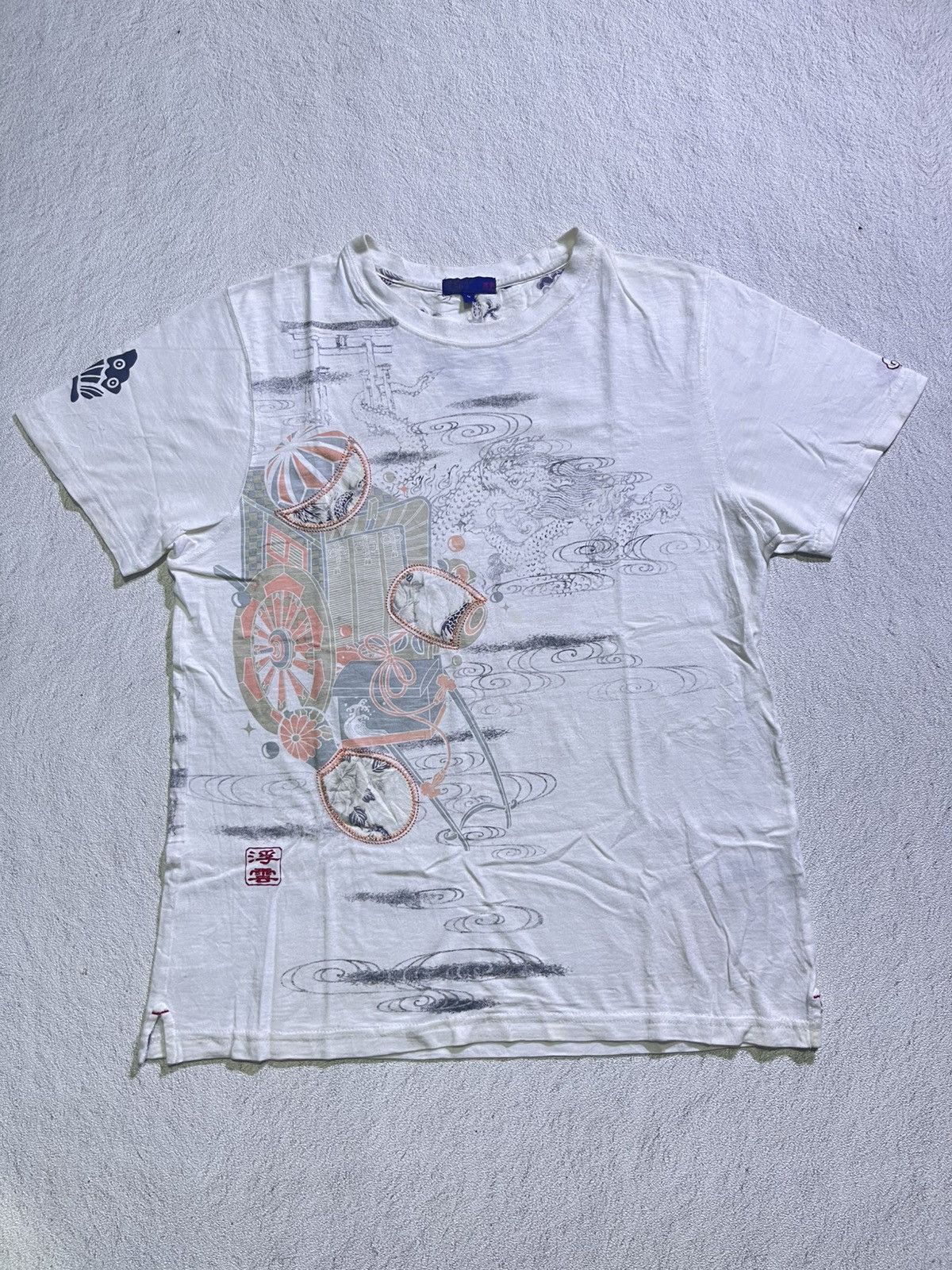 Japanese Brand Y2K SUKAJAN SHORT SLEEVE JAPANESE STYLE Size US M / EU 48-50 / 2 - 1 Thumbnail
