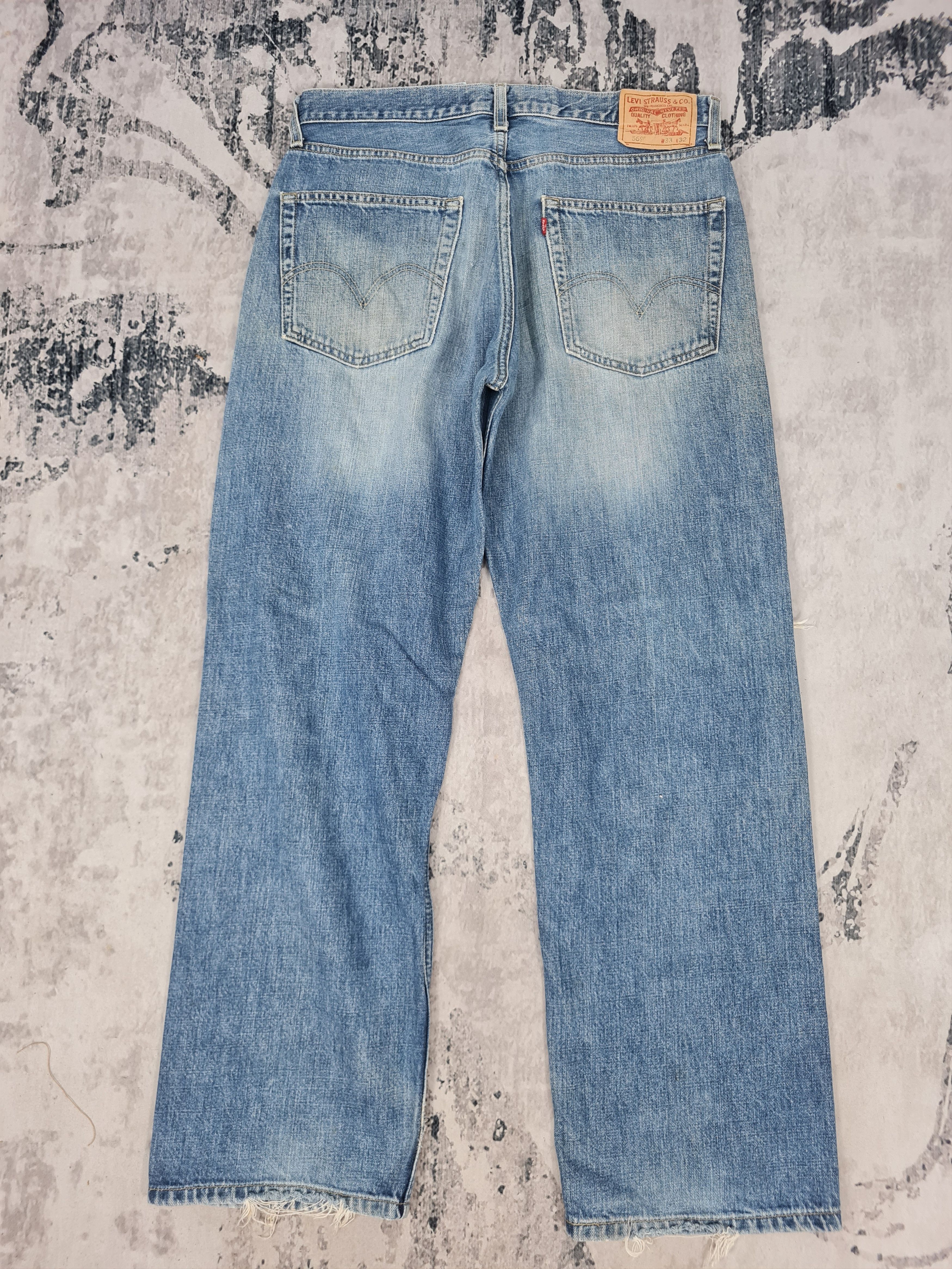 Levi's Vintage Clothing Vtg LEVIS 569 Distressed Ripeed Faded Jeans L0371 Size 35X31 Size US 35 - 2 Thumbnail