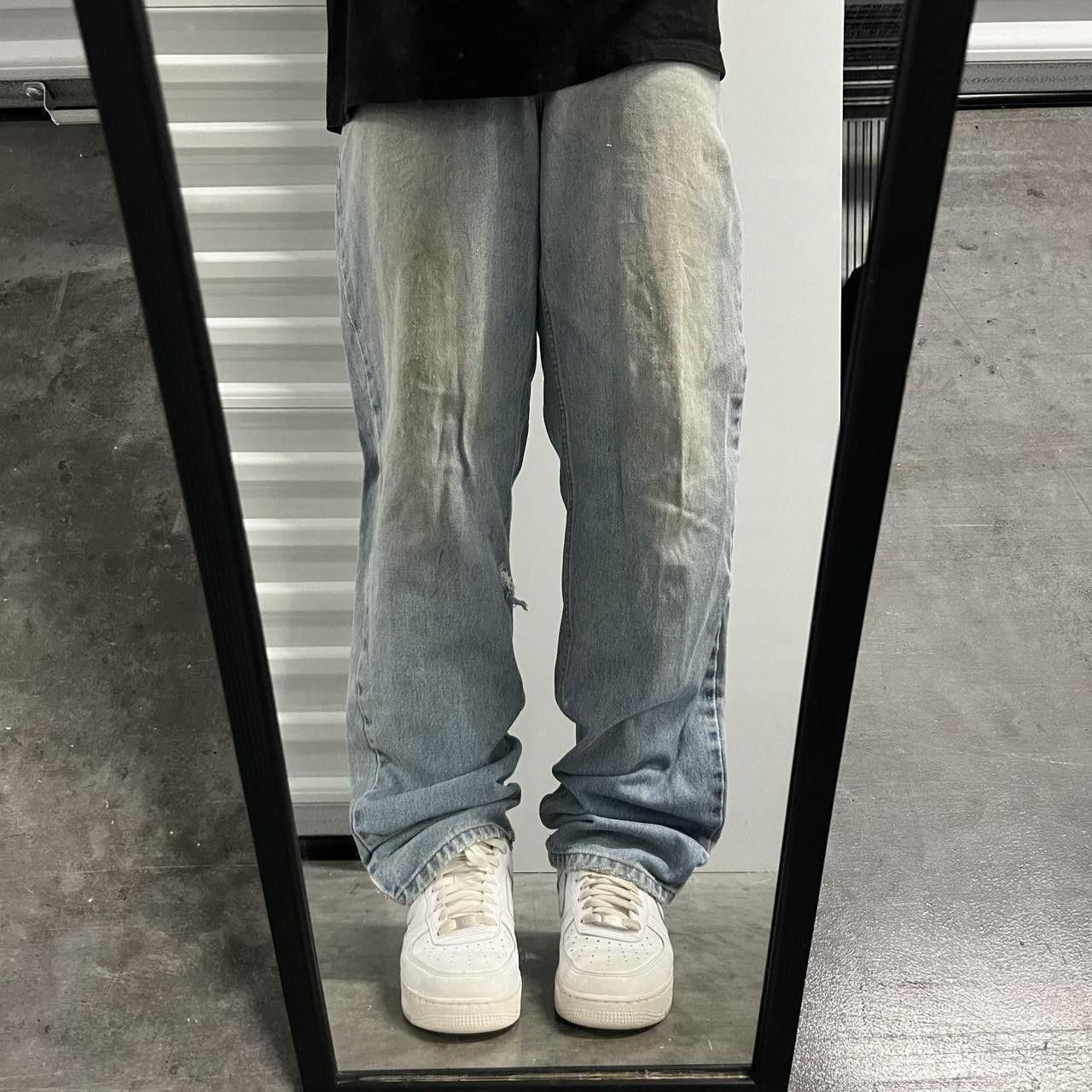 Vintage Crazy Vintage Y2K/2000s Skater Style Streetwear Light Wash Denim Jeans! Size US 32 / EU 48 - 1 Thumbnail
