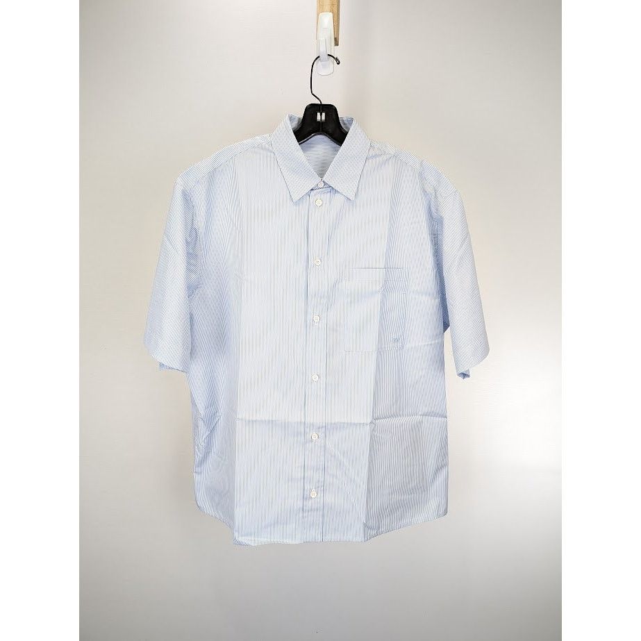 Bottega Veneta o1rshd1 Cotton Striped Shirt in White/Blue Size US M / EU 48-50 / 2 - 1 Thumbnail