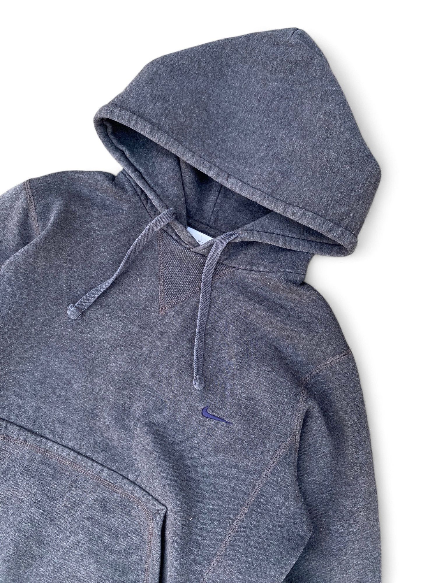 Nike × Vintage Vintage Nike Small Swoosh Distressed hoodie Silver Tag Y2K Size US S / EU 44-46 / 1 - 2 Thumbnail