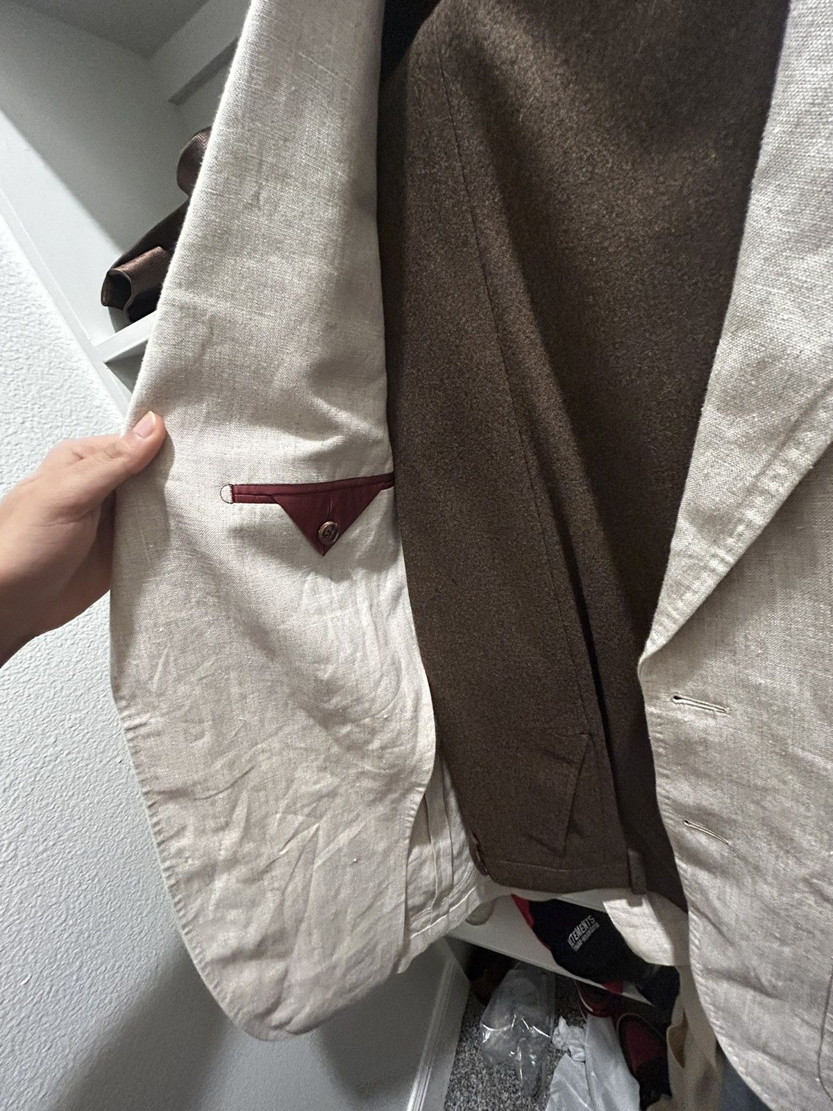 Suitsupply 1499$ Suit jacket (450), 100% Italian Linen Size 44S - 4 Thumbnail