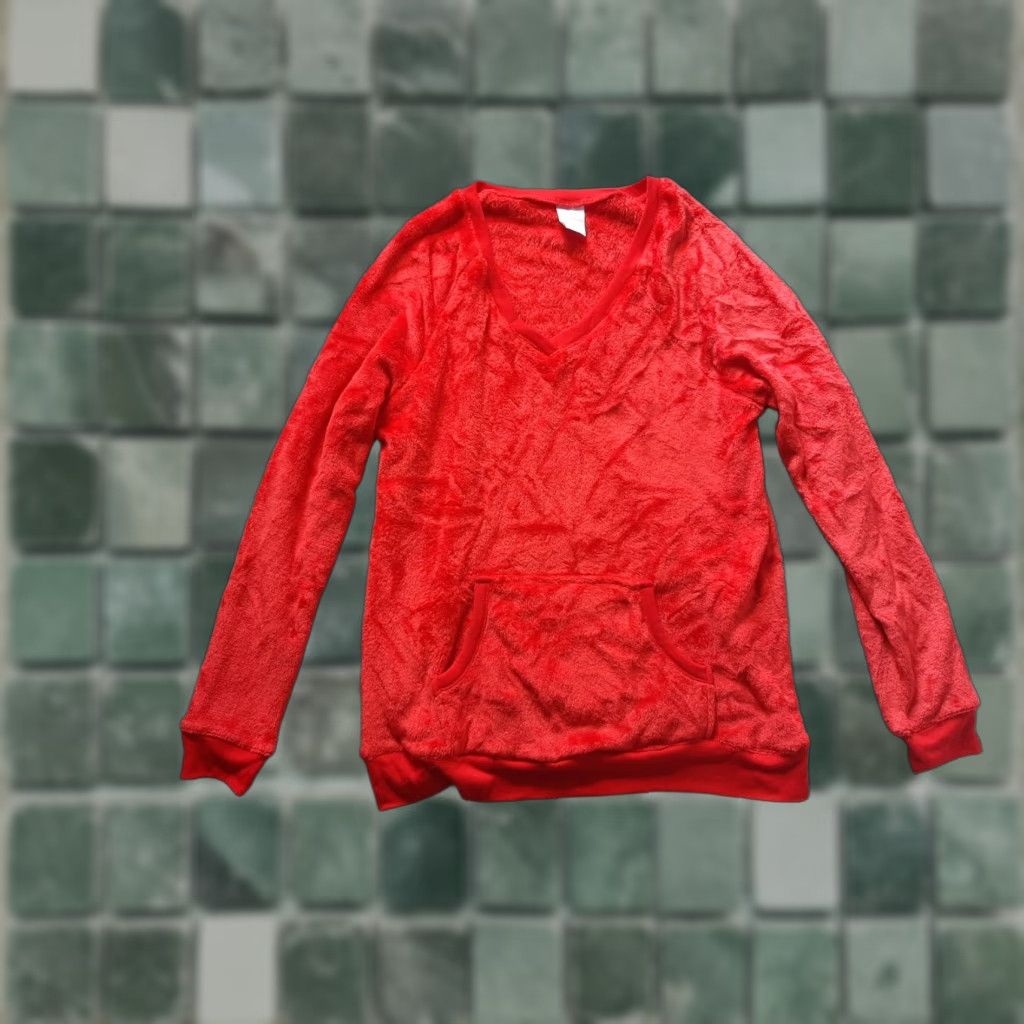 Vintage Secret Treasures Sleepwear Red Rover Long Sleeve Shirt Top Women's XL 16-18 Shirt Womens XL Red Solid Long Sleeve Henley Pajama Top Loungewear Size XL / US 12-14 / IT 48-50 - 1 Thumbnail