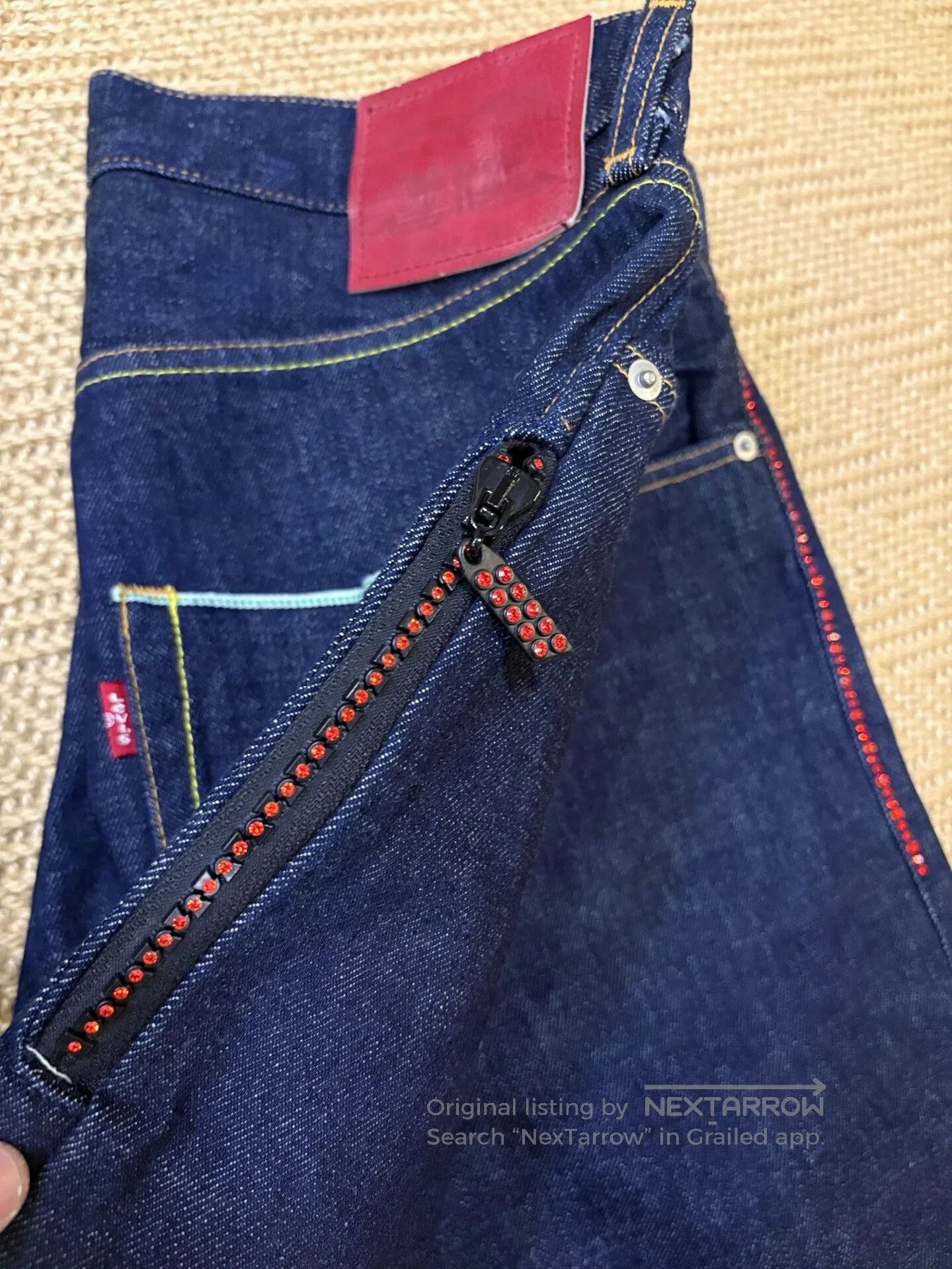 Levi's Levi's Fenom Disco Red Diamond Unwashed Jeans. Size US 26 / EU 42 - 4 Thumbnail