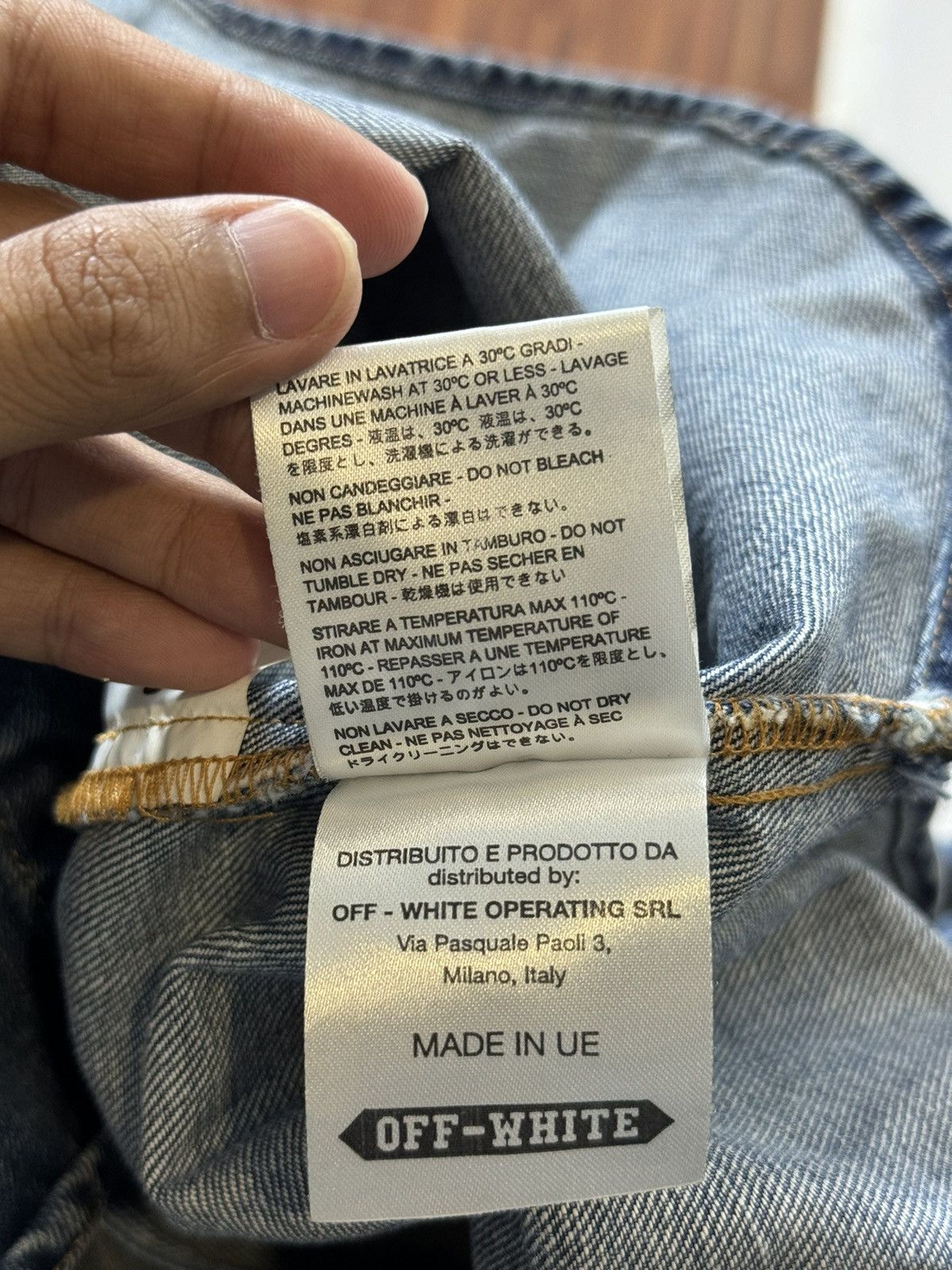 Off-White OFF-WHITE Signature Logo Denim Jacket Size US S / EU 44-46 / 1 - 19 Thumbnail