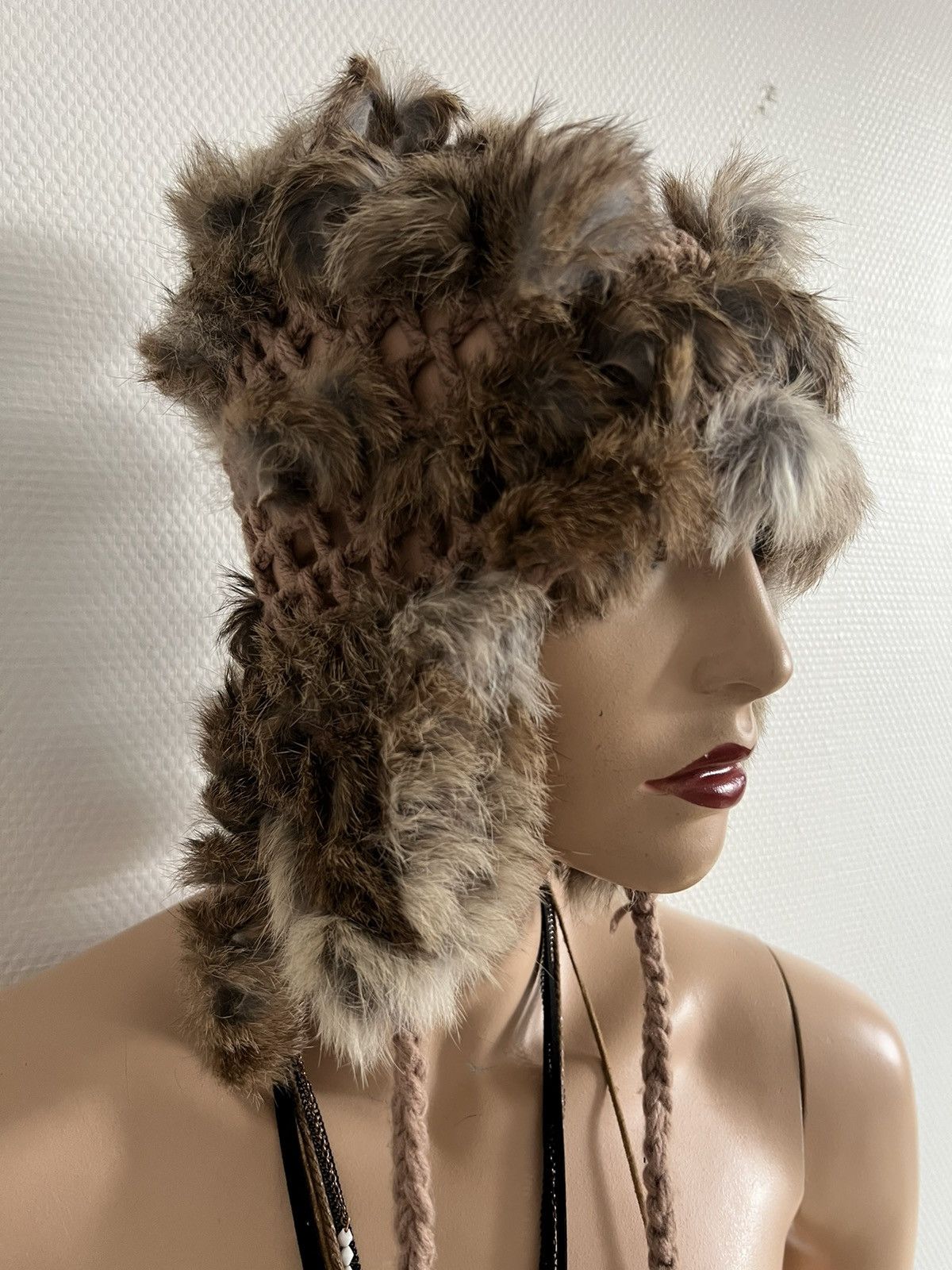 Japanese Brand Adjustable Fur Beanie Size ONE SIZE - 1 Thumbnail