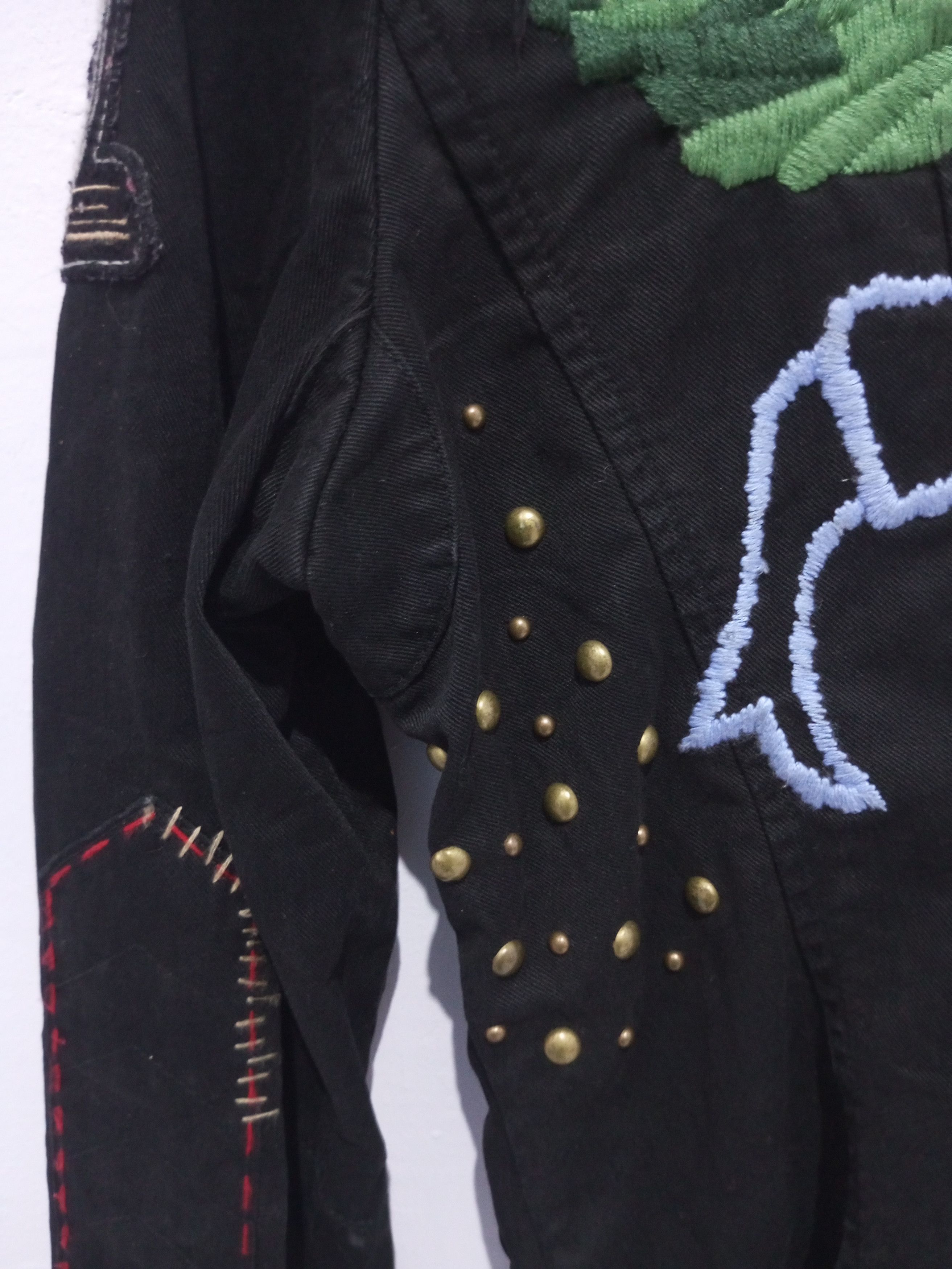 20471120 Vintage Corleone studded embroidery denim jacket Size US M / EU 48-50 / 2 - 14 Thumbnail