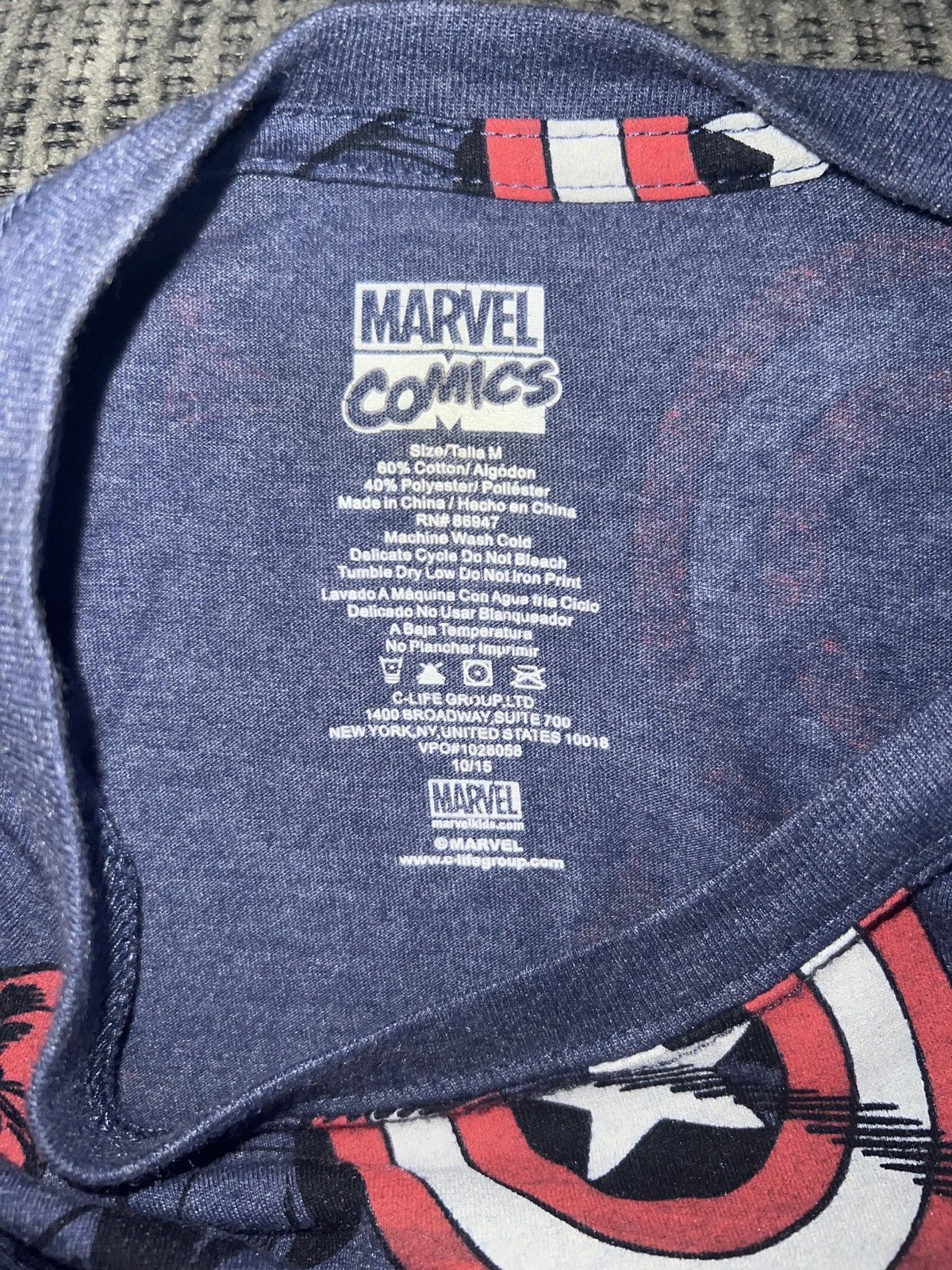Marvel Comics Marvel Comics Captain America All-Over Tee Size US M / EU 48-50 / 2 - 6 Thumbnail