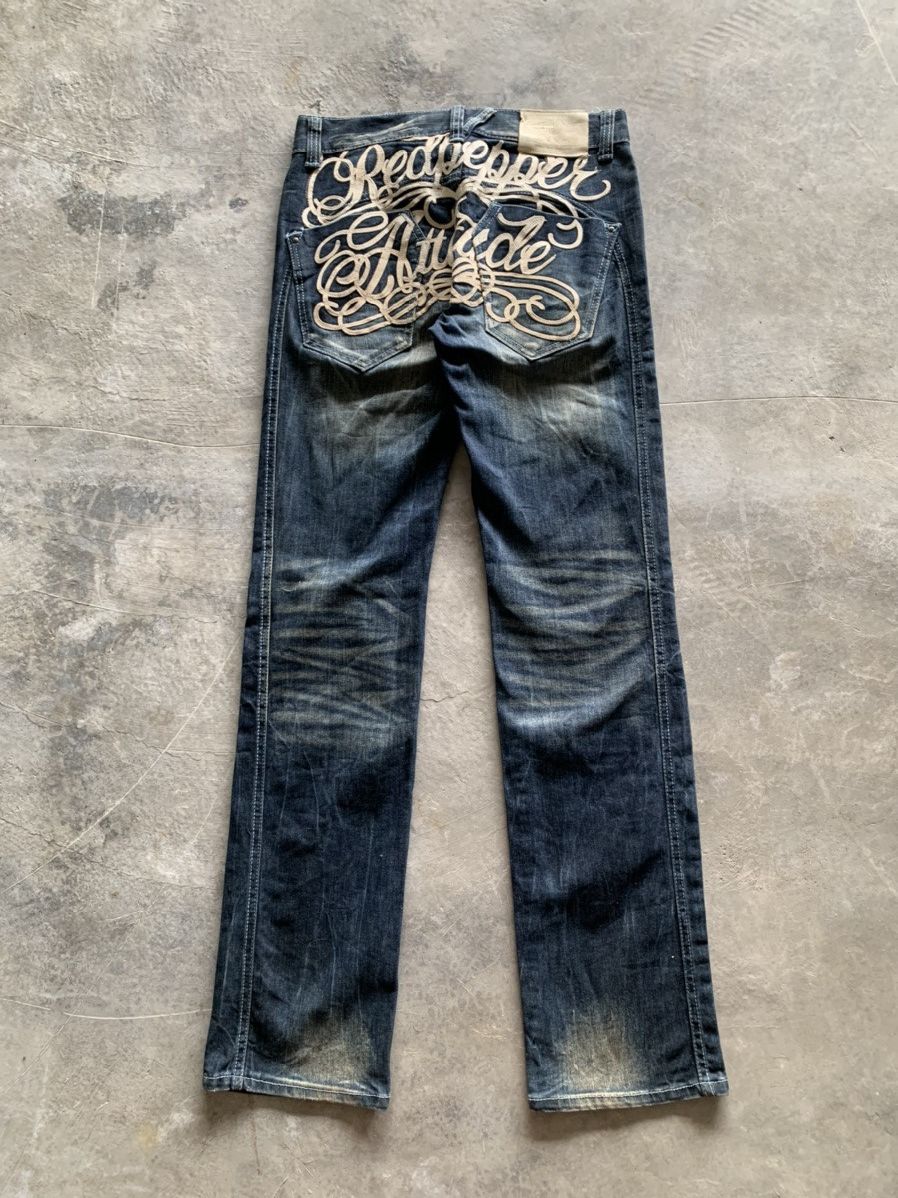 If Six Was Nine Y2K RED PEPPER rusty style rhinestone embroidery design Size US 32 / EU 48 - 1 Thumbnail