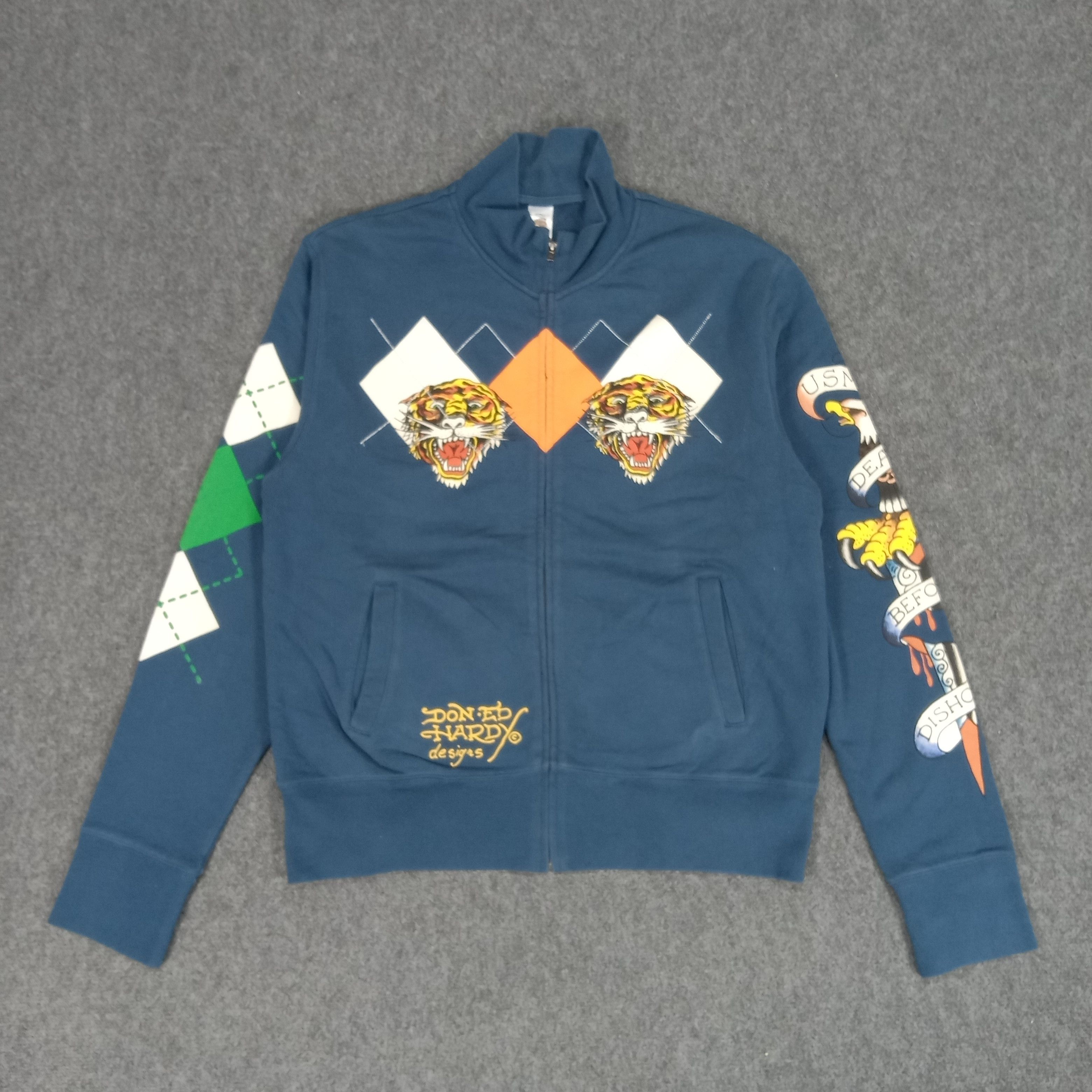 Christian Audigier × Ed Hardy × Vintage Ed Hardy by Christian Audiger Designer Sweatshirt Jacket Size US L / EU 52-54 / 3 - 5 Thumbnail