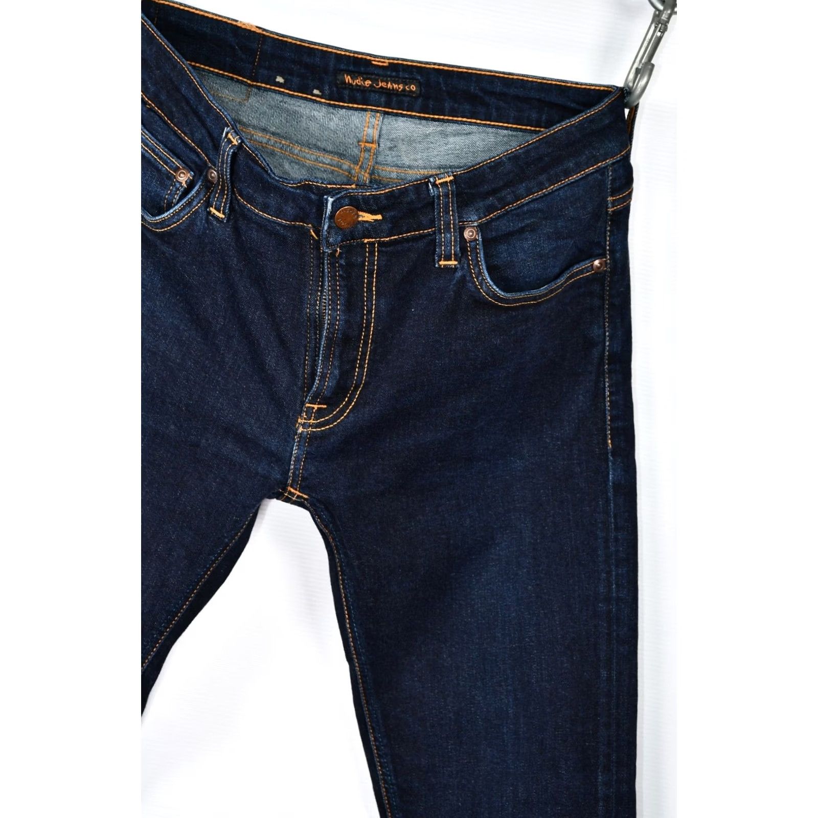 Nudie Jeans Nudie Jeans Skinny Lin Dry Deep Orange Jeans W32 L34 Men Slim 5-Pocket Denim Blue 99%Cotton 1%Elastane Regular Vintage No XS-XL Size US 32 / EU 48 - 4 Thumbnail