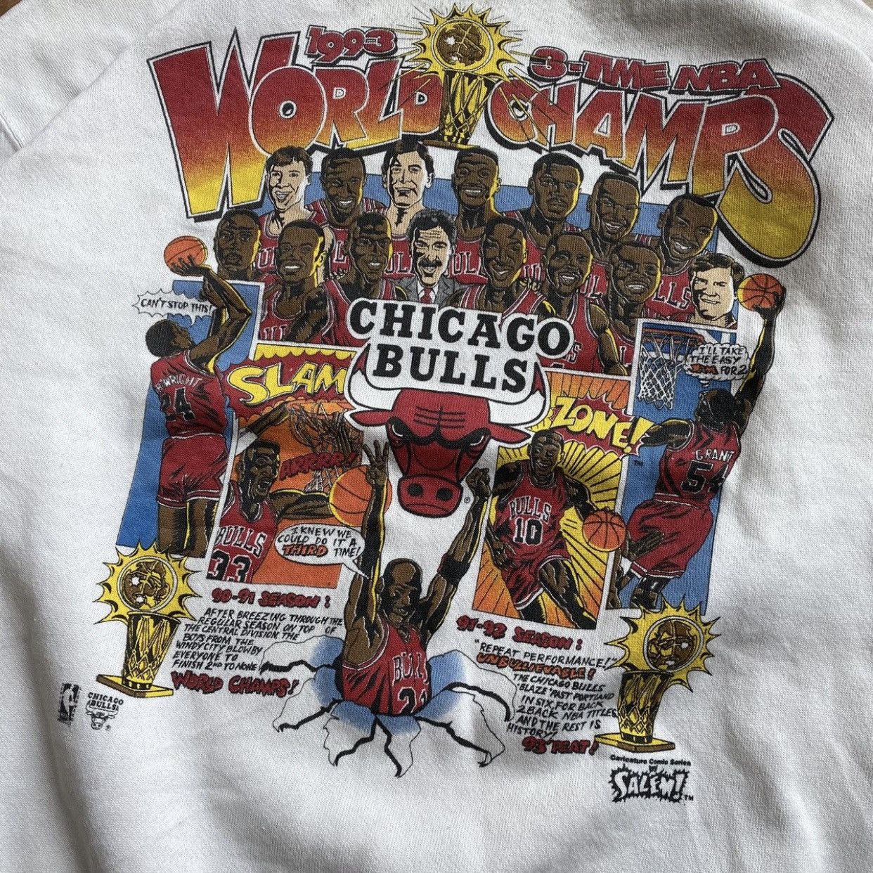 NBA × Tultex 1993 VINTAGE TULTEX “CHICAGO BULLS” CARICATURE SWEATSHIRT Size US L / EU 52-54 / 3 - 3 Thumbnail