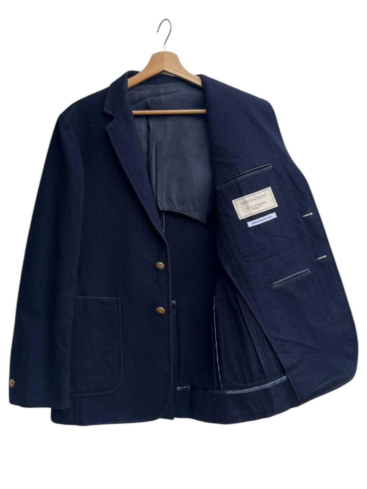 Maison Kitsune Maison Kitsuné Gold Tone Buttons Wool Jacket Size US S / EU 44-46 / 1 - 2 Thumbnail