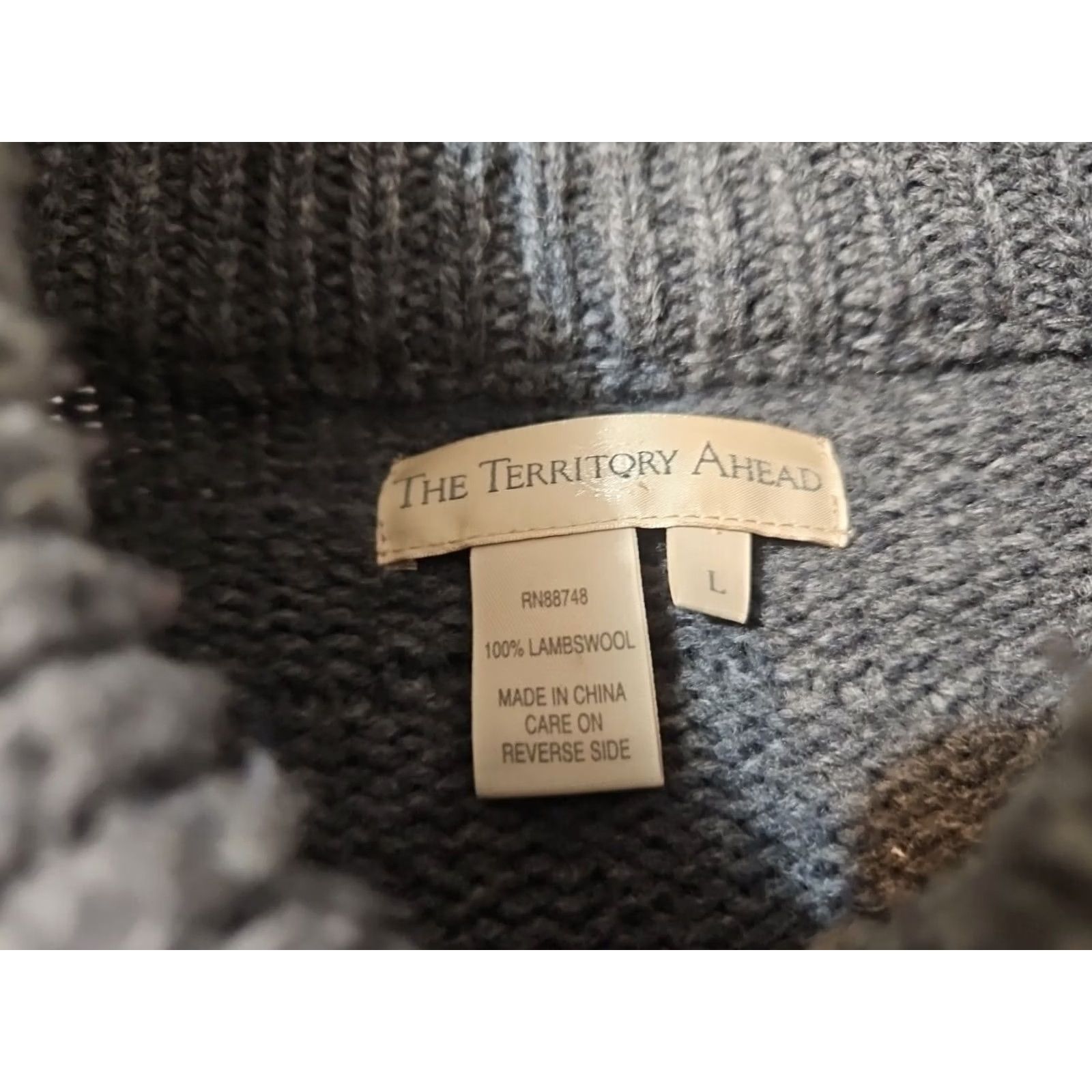The Territory Ahead Territory Ahead Jacket Full Zip 100% Lambswool Solid Black Large Men Mens Regular Size L Size US L / EU 52-54 / 3 - 4 Thumbnail