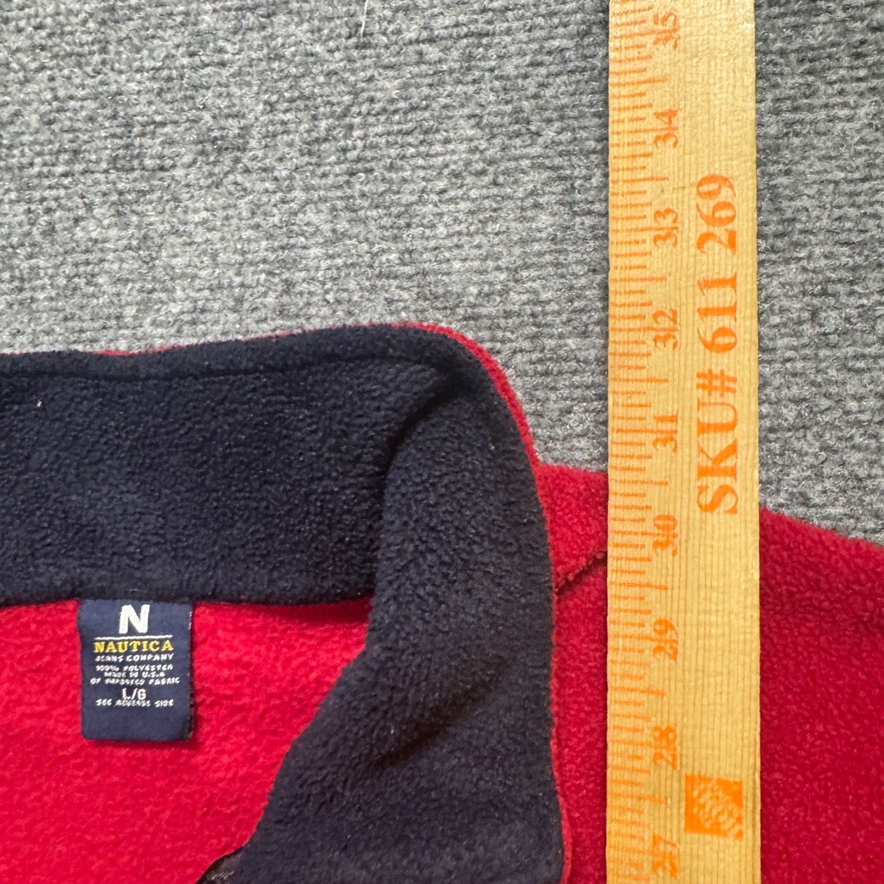 Nautica VINTAGE Nautica Sweatshirt Pullover 90s Red Men's Large L USA Made 1/4 Zip Fleece Size US L / EU 52-54 / 3 - 5 Thumbnail