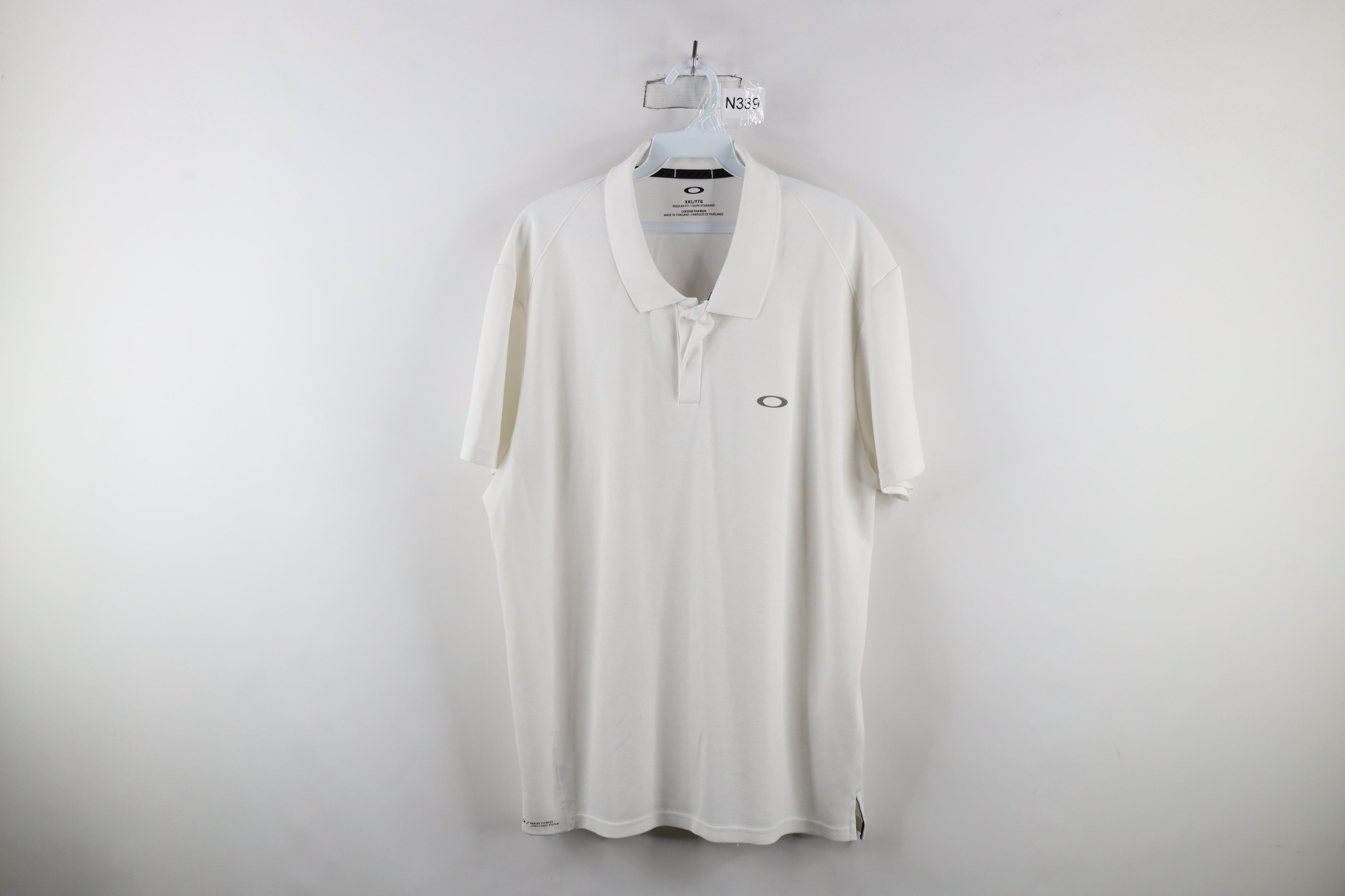 Oakley × Vintage Vintage Oakley Reflective O Logo Collared Golf Polo Shirt Size US XXL / EU 58 / 5 - 1 Thumbnail