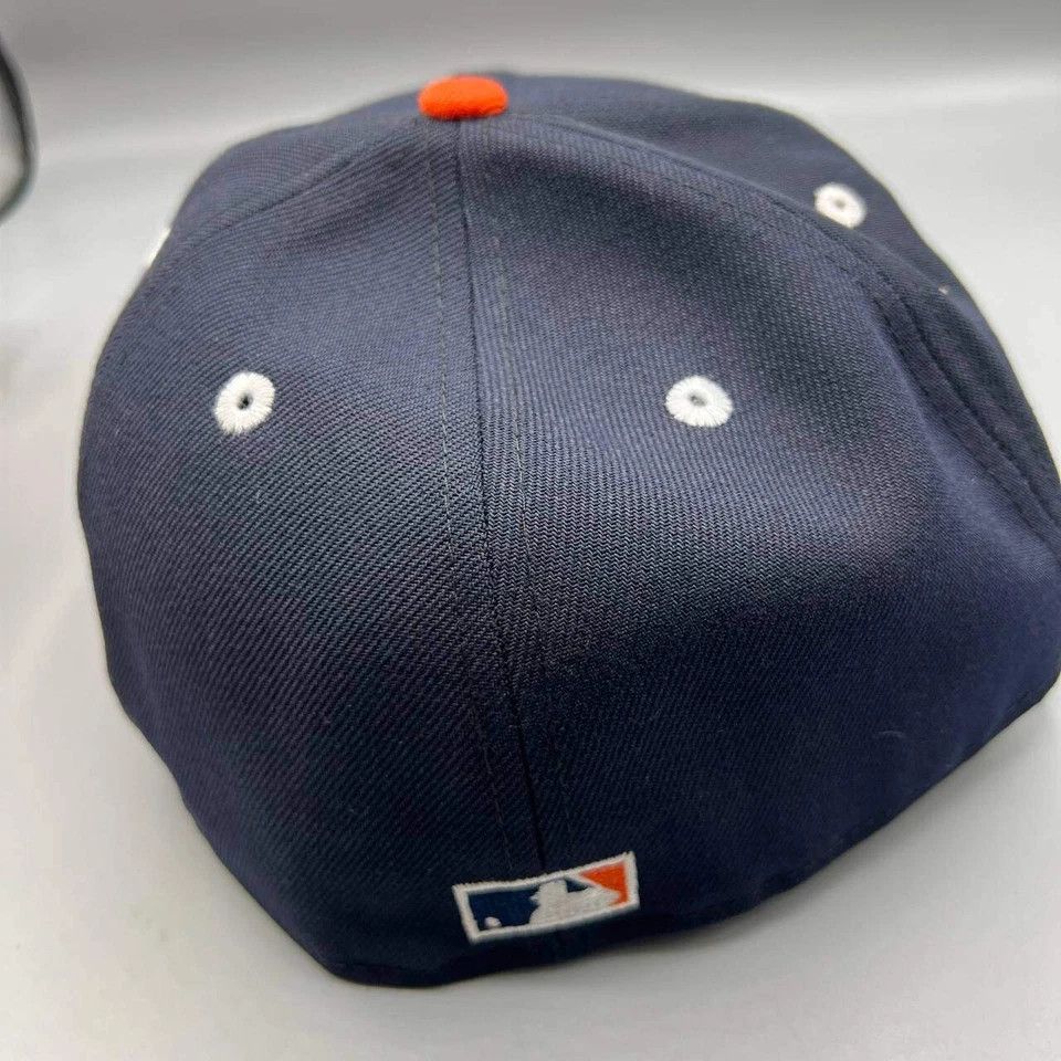 New Era Houston Astros Hat Men 7 3/8 59Fifty New Era MLB Fitted Cap Size ONE SIZE - 6 Thumbnail
