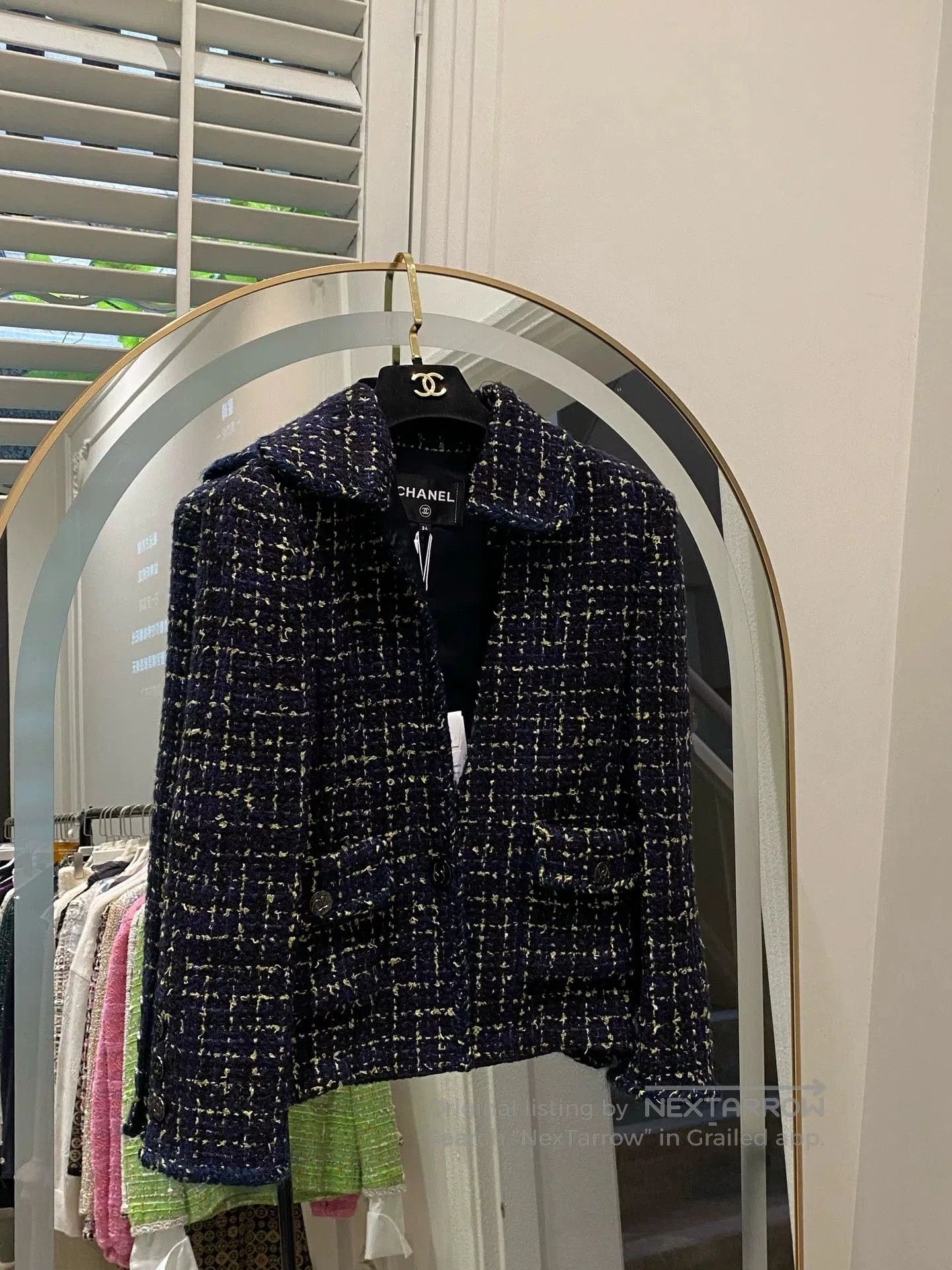 Chanel Chanel 2022 Blue Yellow Plaid Tweed Jacket. Size US S / EU 44-46 / 1 - 1 Thumbnail
