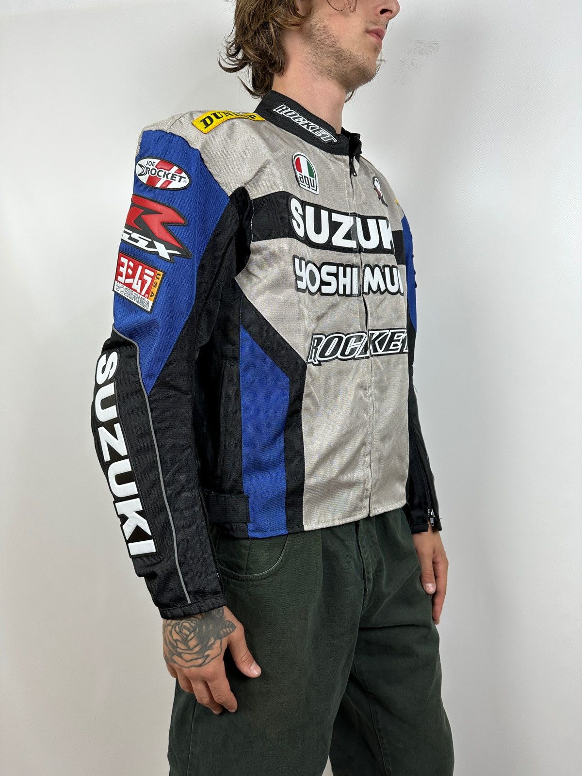 Formula 1 Vintage Suzuki Yoshi Mura Rocket Moto Racing Jacket Size US XL / EU 56 / 4 - 4 Thumbnail