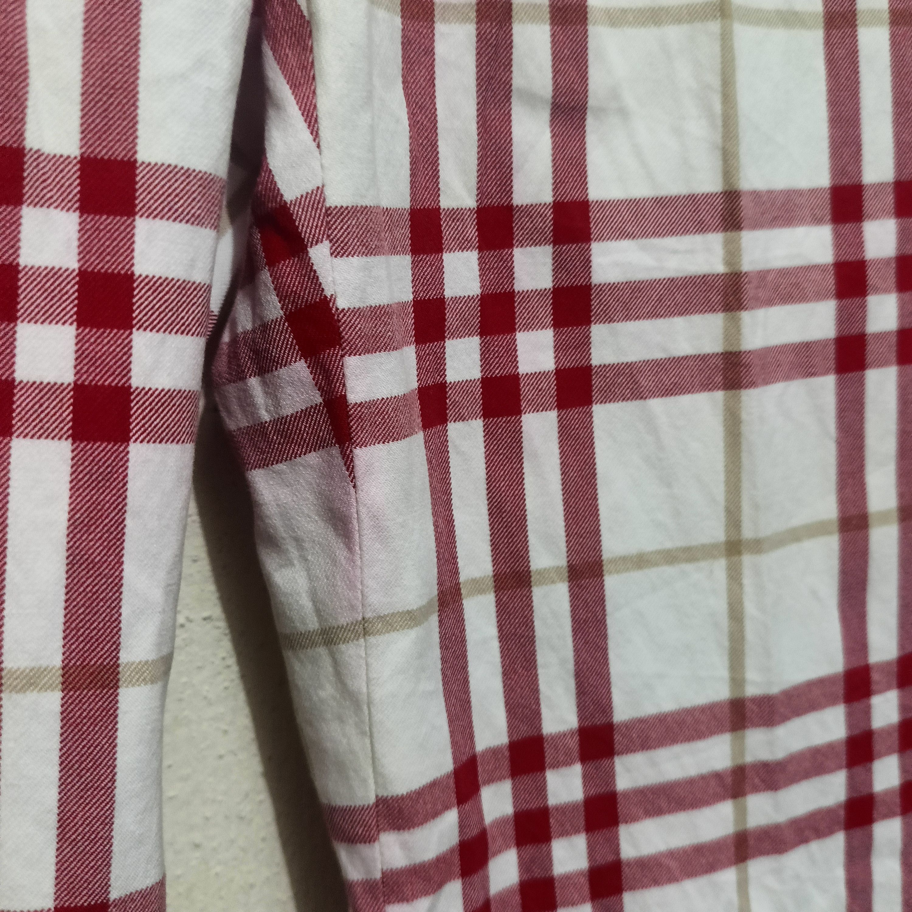 Burberry Vintage Rare Burberry Red Nova Check Pants Size 28" / US 6 / IT 42 - 6 Thumbnail