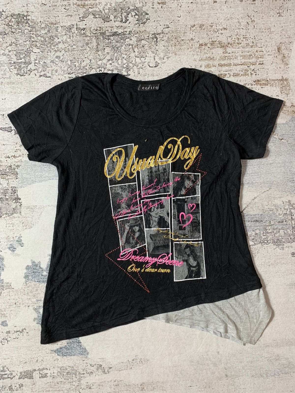 If Six Was Nine × Vintage Japanese Gothic Ecrire Punk Rock Tshirt Size US M / EU 48-50 / 2 - 1 Thumbnail