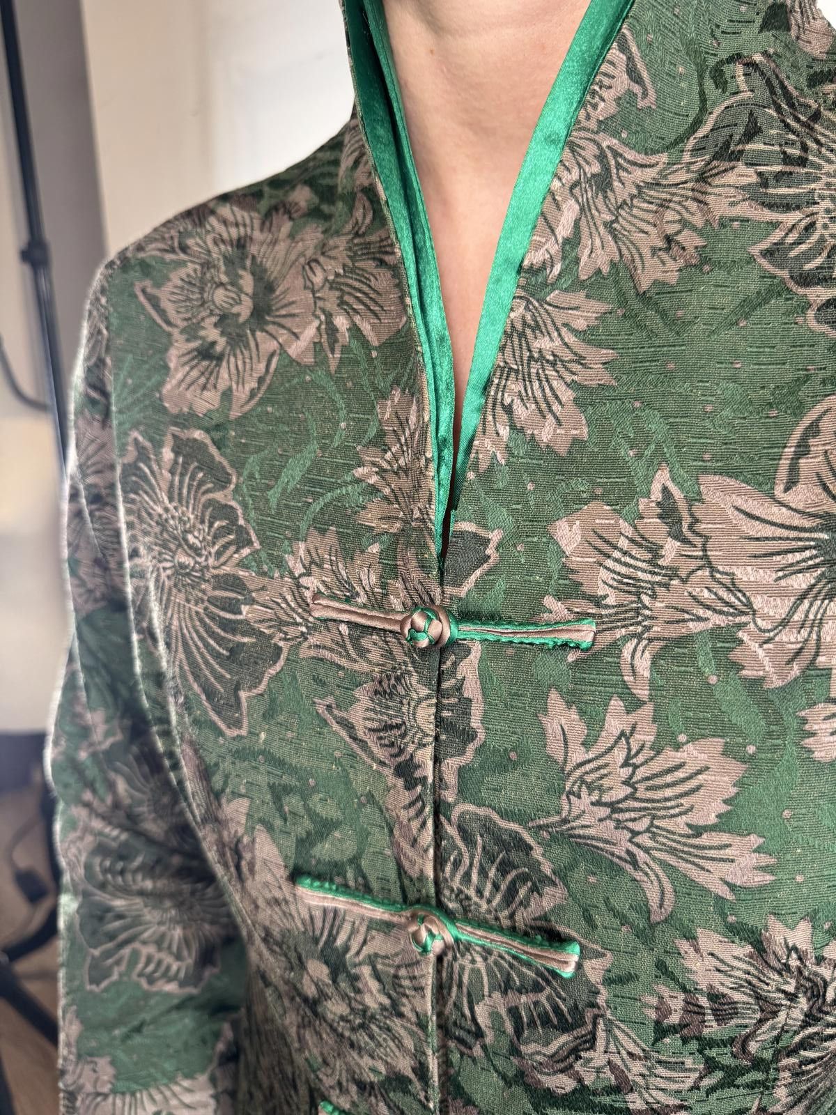 Designer Elegant Floral Jacquard Jacket Size ONE SIZE - 4 Thumbnail