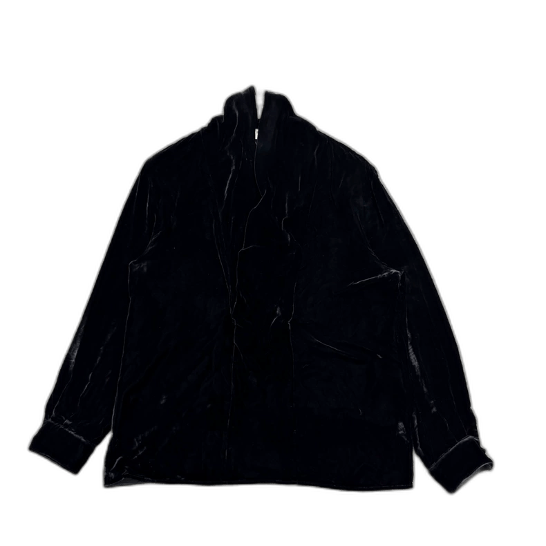 Saint Laurent Paris SLP Black Velvet Bomber Jacket Size US XL / EU 56 / 4 - 1 Thumbnail